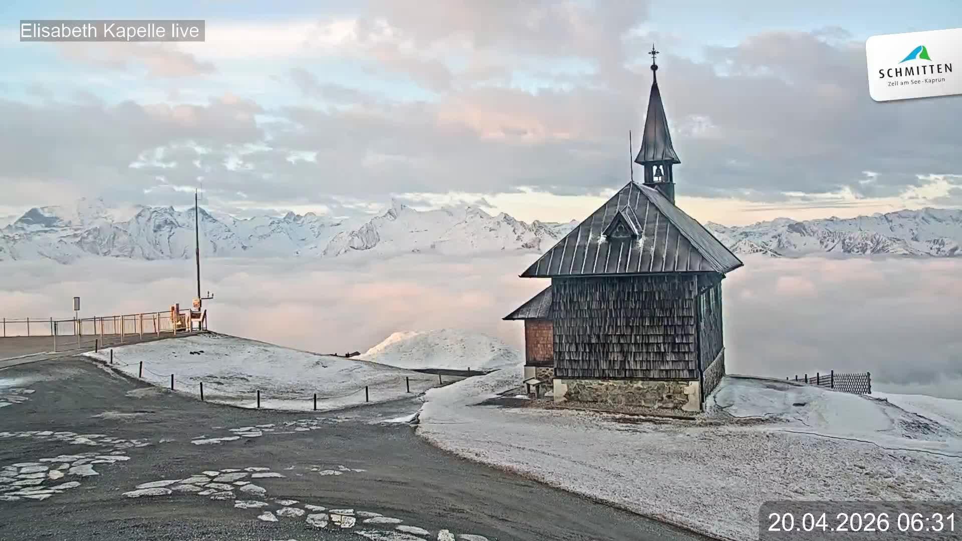Archiv Foto Webcam Aussicht auf die Schmitten Kapelle