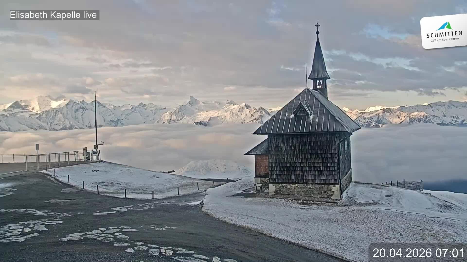 Archiv Foto Webcam Aussicht auf die Schmitten Kapelle