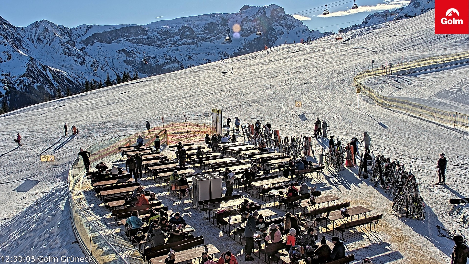 Archiv Foto Webcam Blick vom Golm auf die Tschaggunser Mittagsspitze