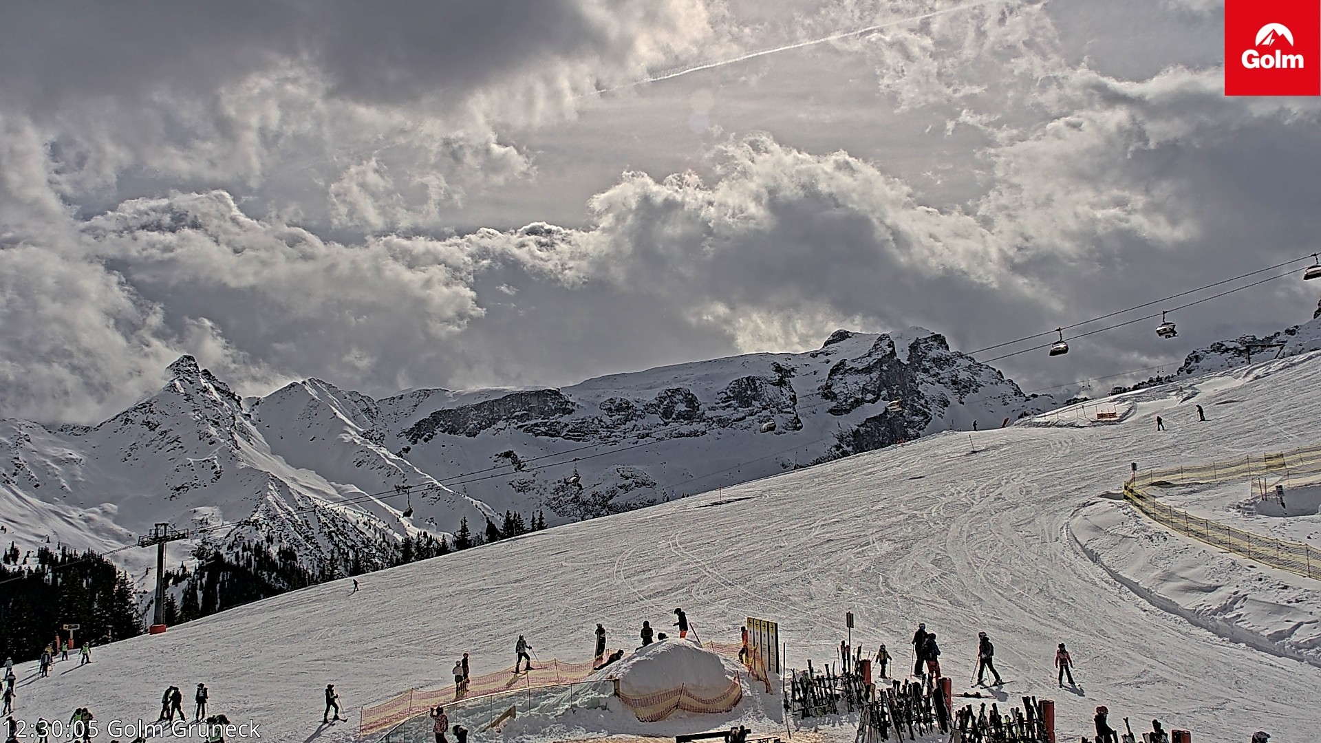Archiv Foto Webcam Blick vom Golm auf die Tschaggunser Mittagsspitze