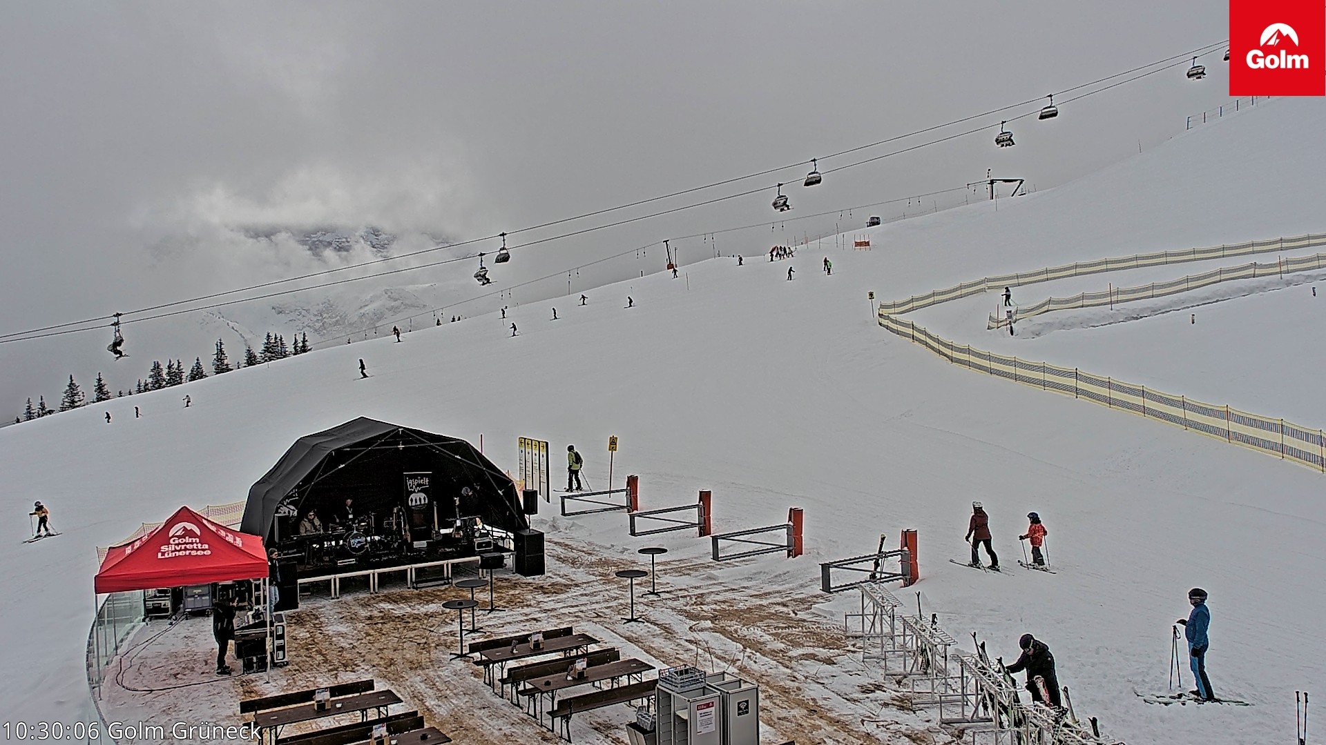 Archiv Foto Webcam Blick vom Golm auf die Tschaggunser Mittagsspitze