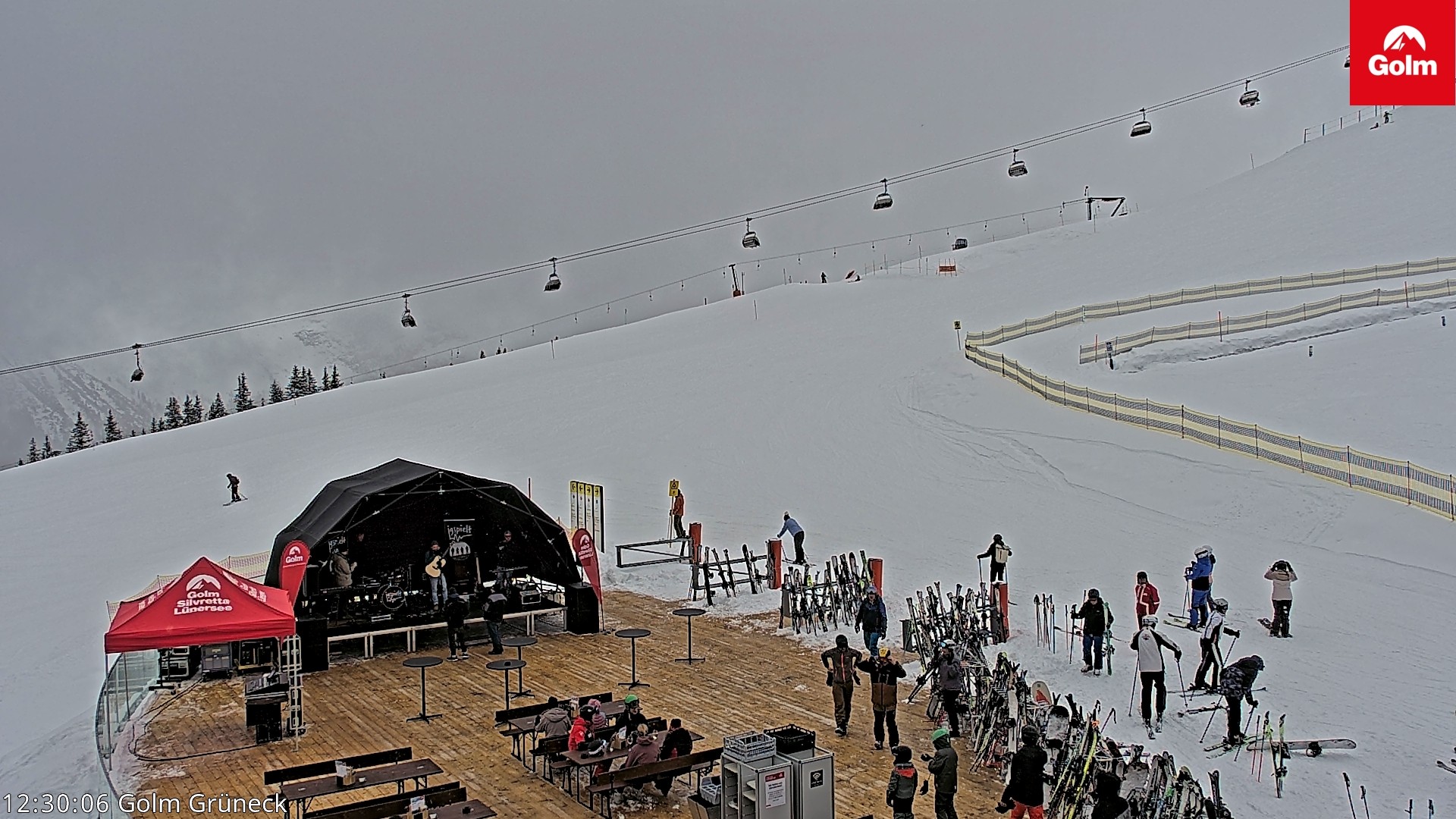 Archiv Foto Webcam Blick vom Golm auf die Tschaggunser Mittagsspitze