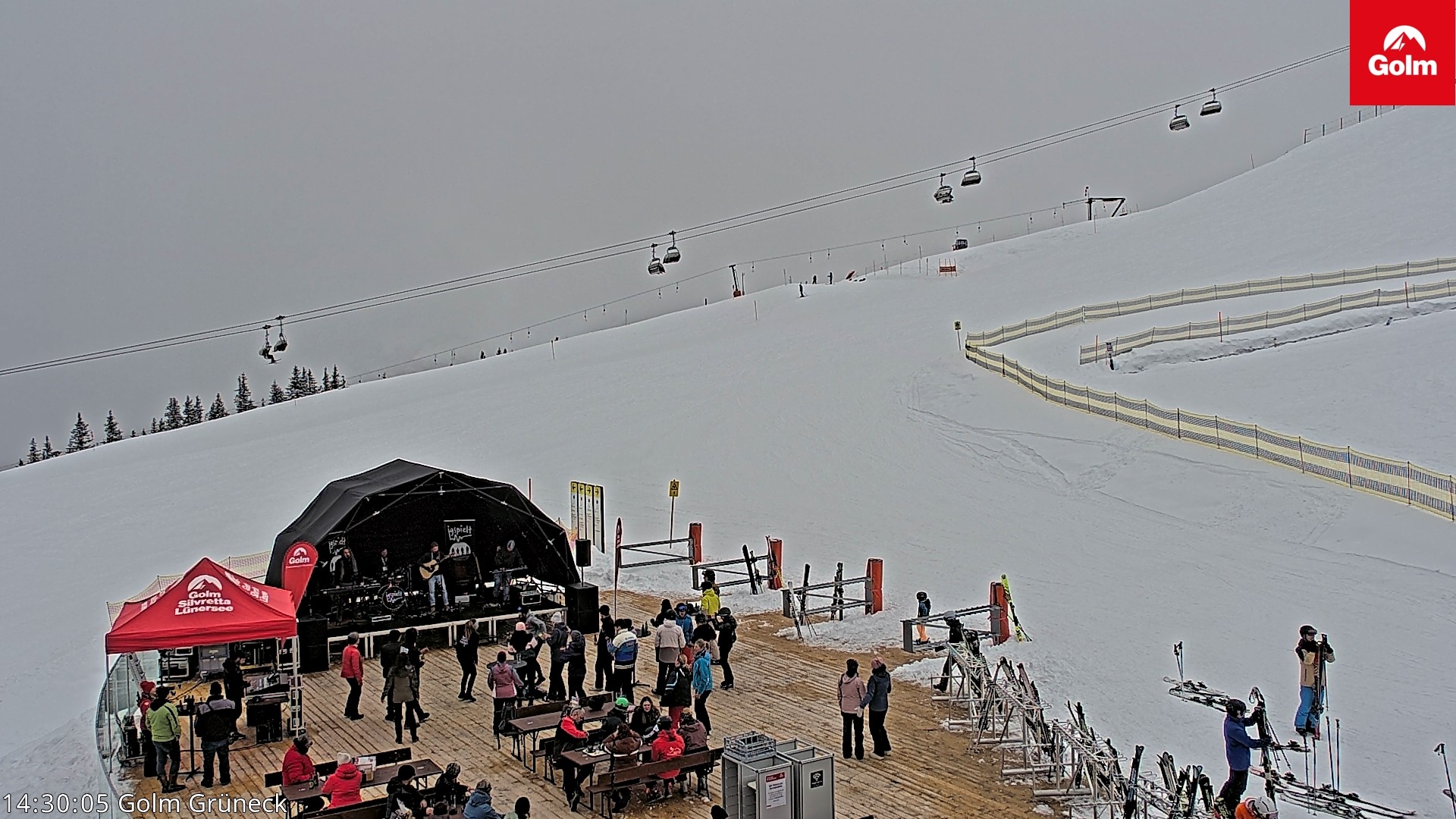 Archiv Foto Webcam Blick vom Golm auf die Tschaggunser Mittagsspitze