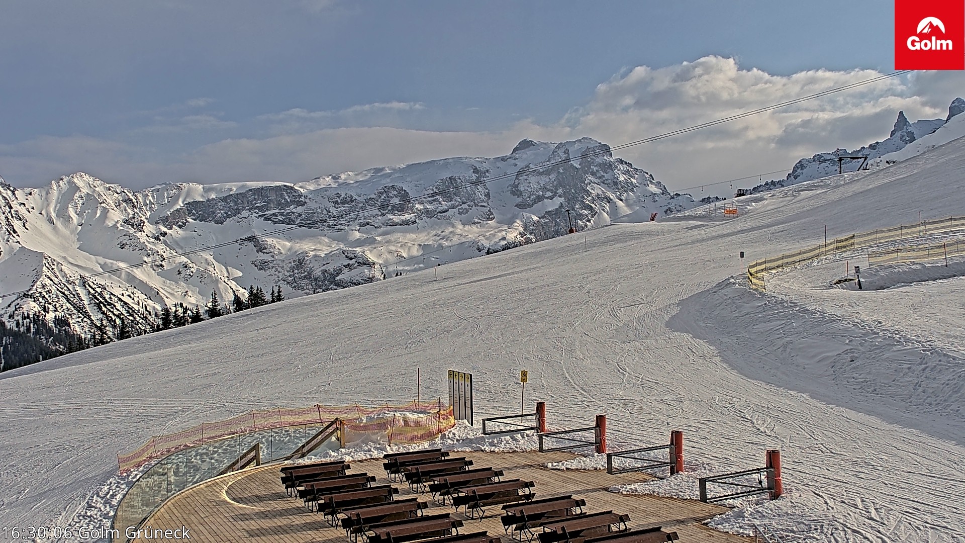 Archiv Foto Webcam Blick vom Golm auf die Tschaggunser Mittagsspitze