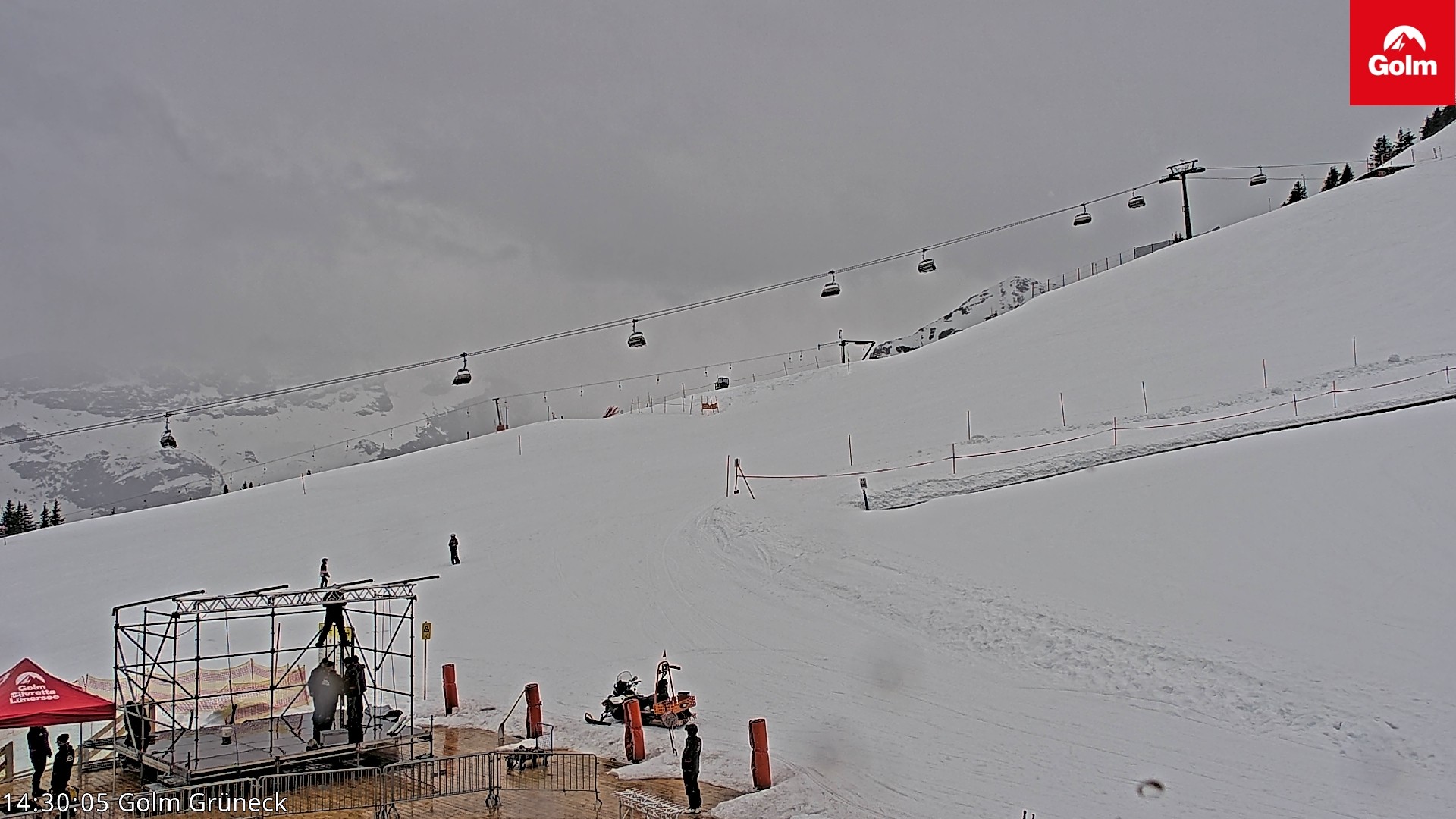 Archiv Foto Webcam Blick vom Golm auf die Tschaggunser Mittagsspitze
