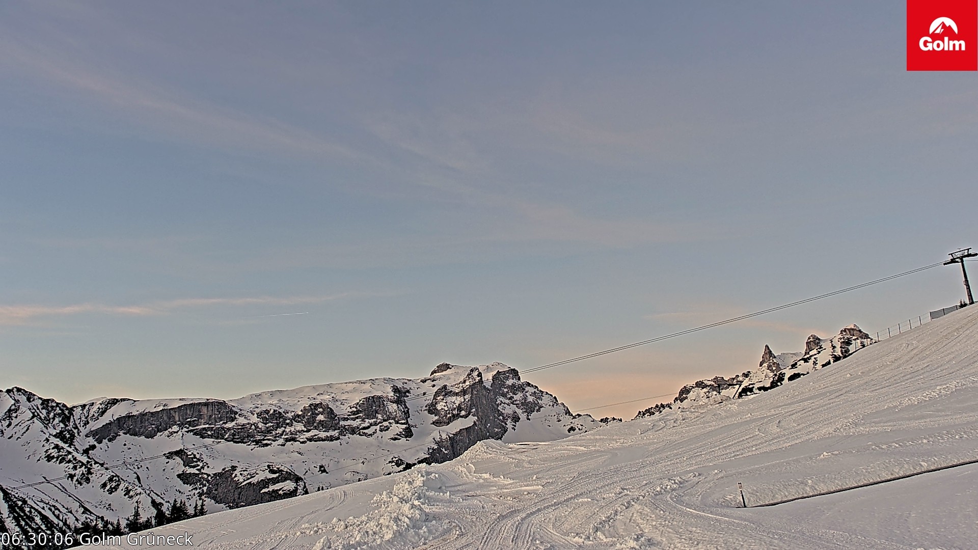 Archiv Foto Webcam Blick vom Golm auf die Tschaggunser Mittagsspitze