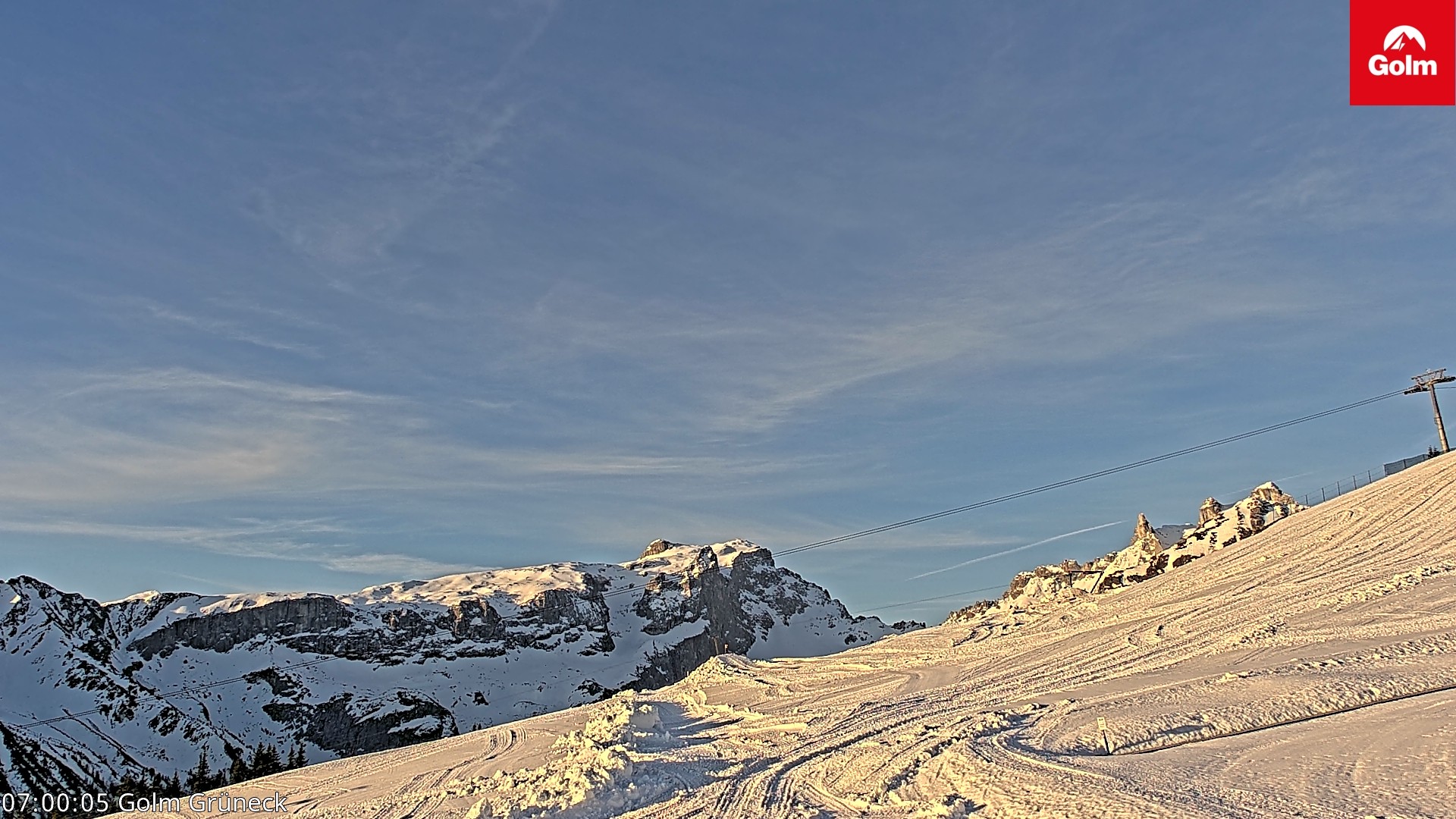 Archiv Foto Webcam Blick vom Golm auf die Tschaggunser Mittagsspitze