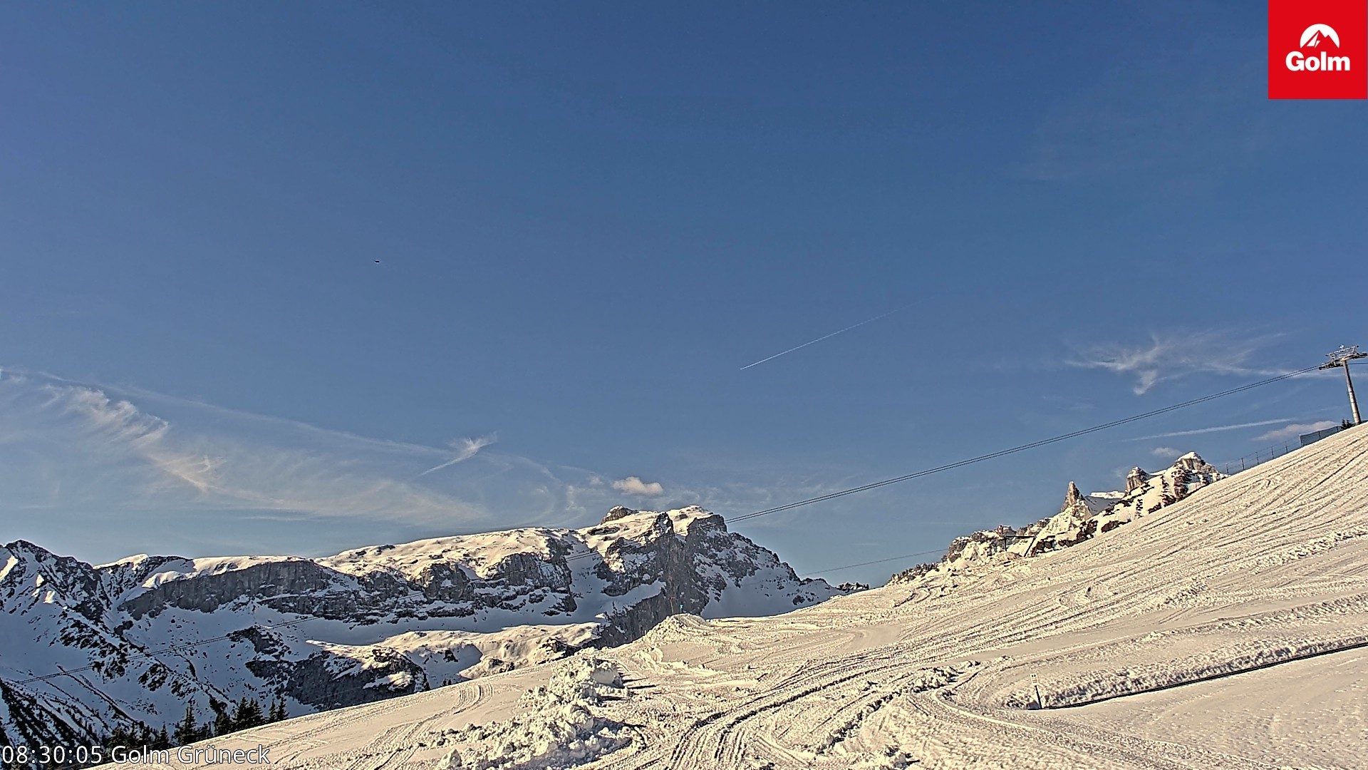 Archiv Foto Webcam Blick vom Golm auf die Tschaggunser Mittagsspitze