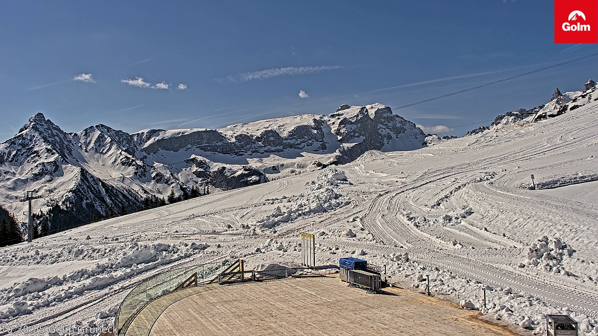 Archiv Foto Webcam Blick vom Golm auf die Tschaggunser Mittagsspitze