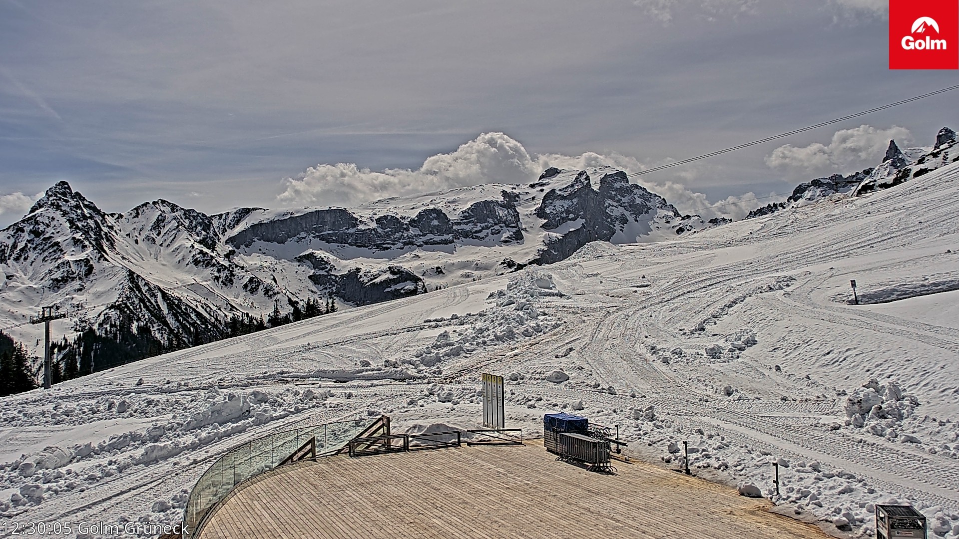 Archiv Foto Webcam Blick vom Golm auf die Tschaggunser Mittagsspitze