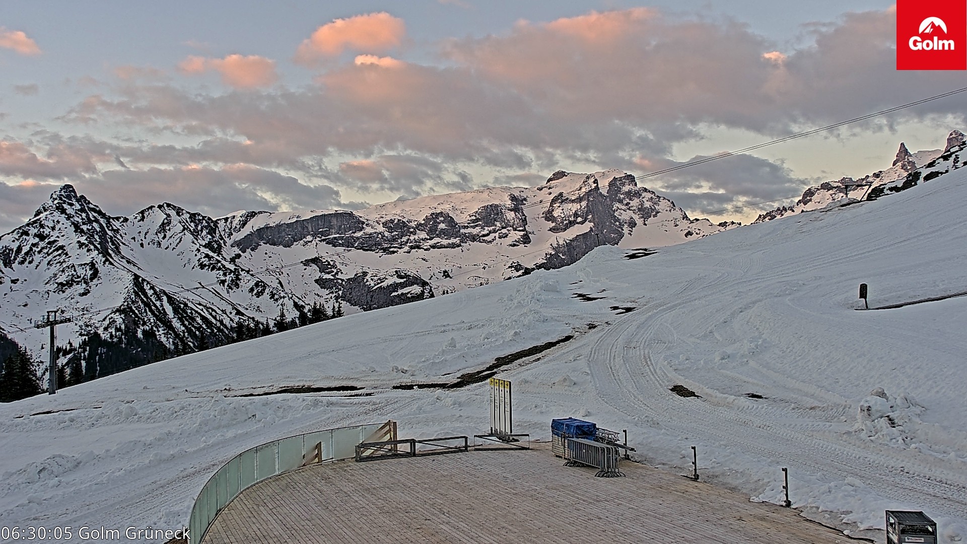 Archiv Foto Webcam Blick vom Golm auf die Tschaggunser Mittagsspitze