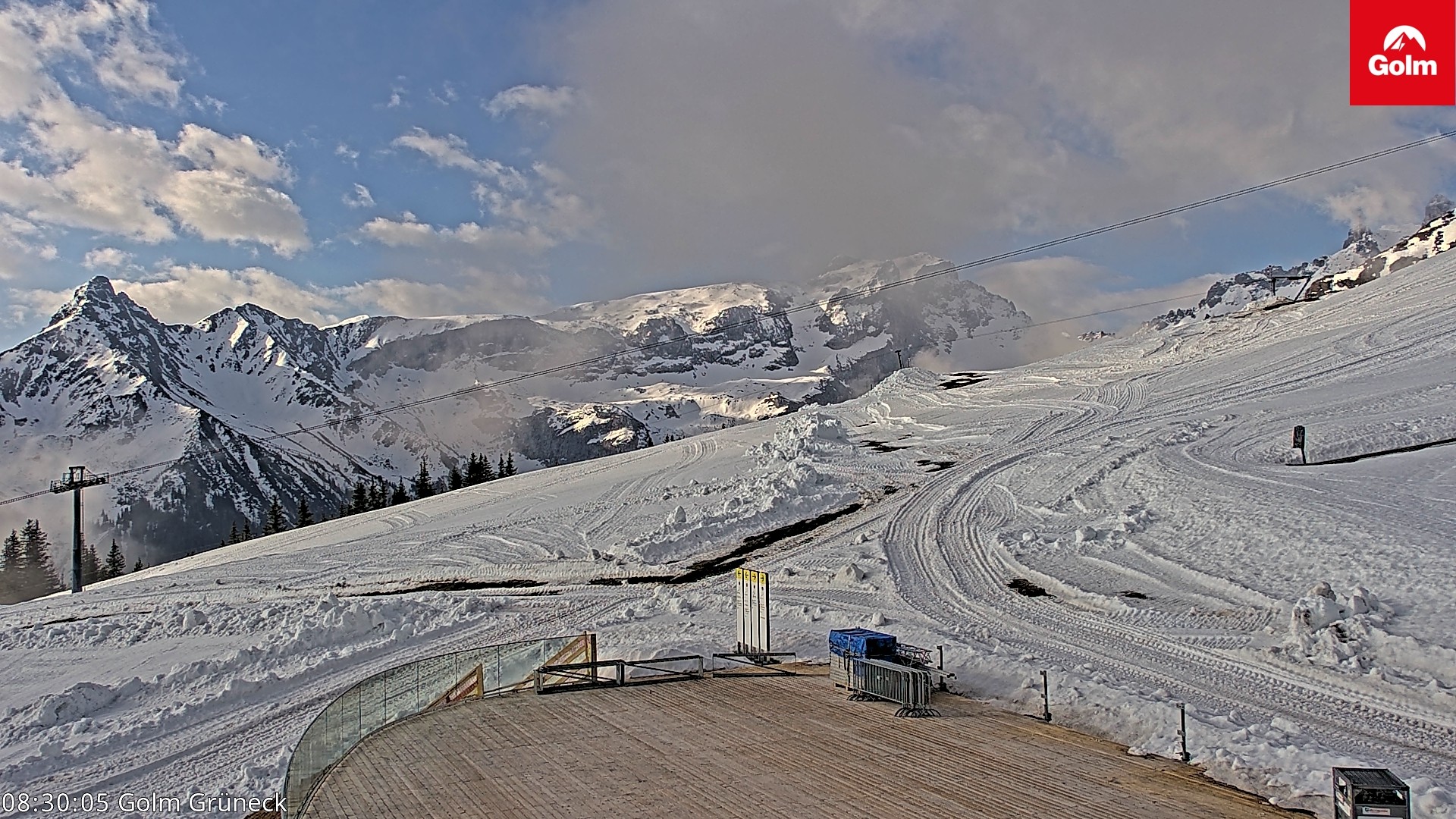 Archiv Foto Webcam Blick vom Golm auf die Tschaggunser Mittagsspitze