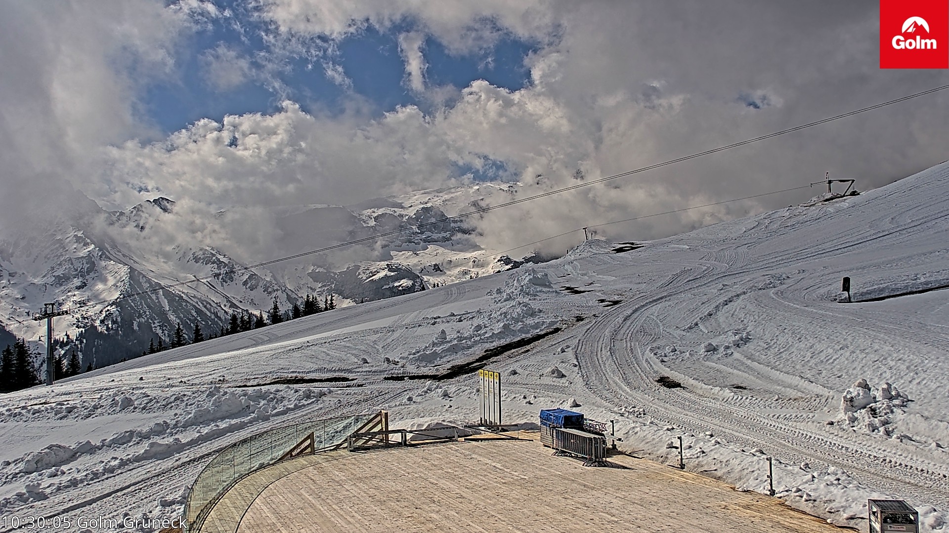 Archiv Foto Webcam Blick vom Golm auf die Tschaggunser Mittagsspitze