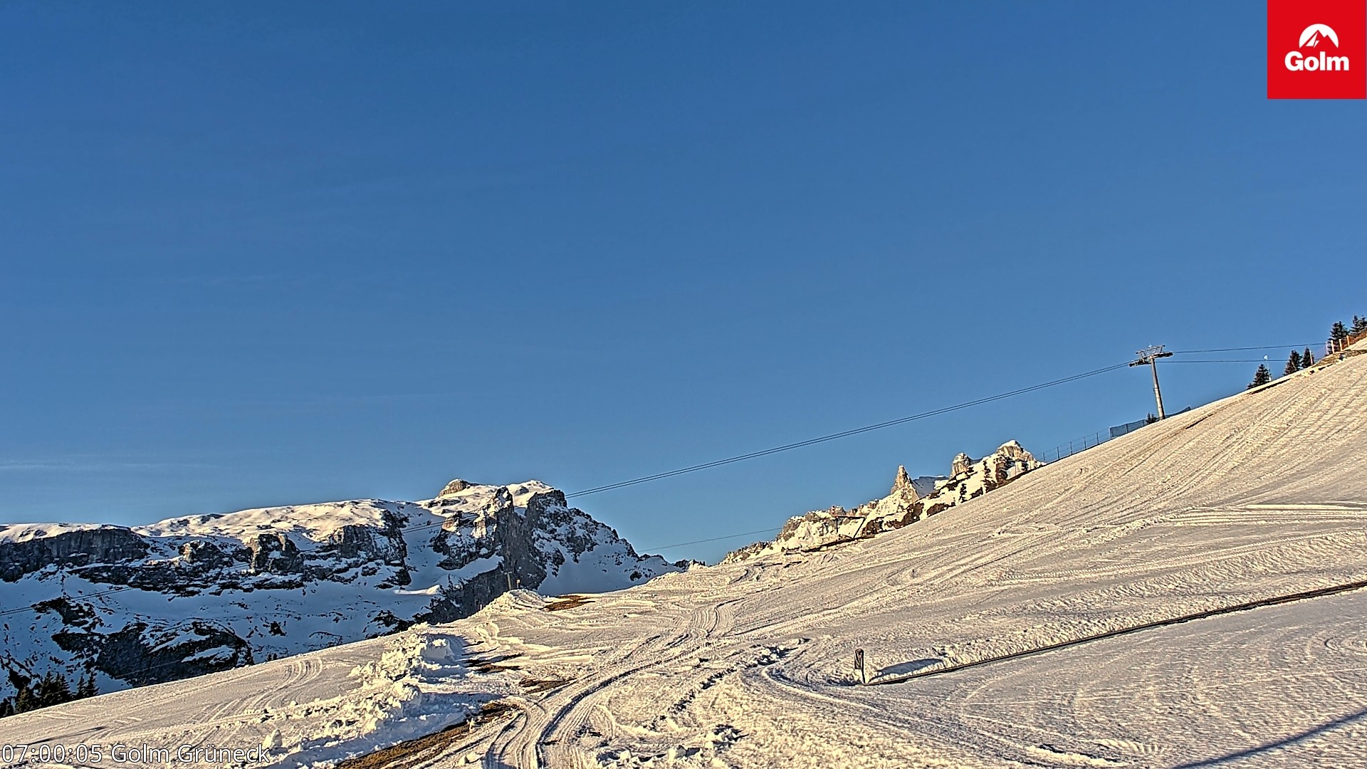 Archiv Foto Webcam Blick vom Golm auf die Tschaggunser Mittagsspitze