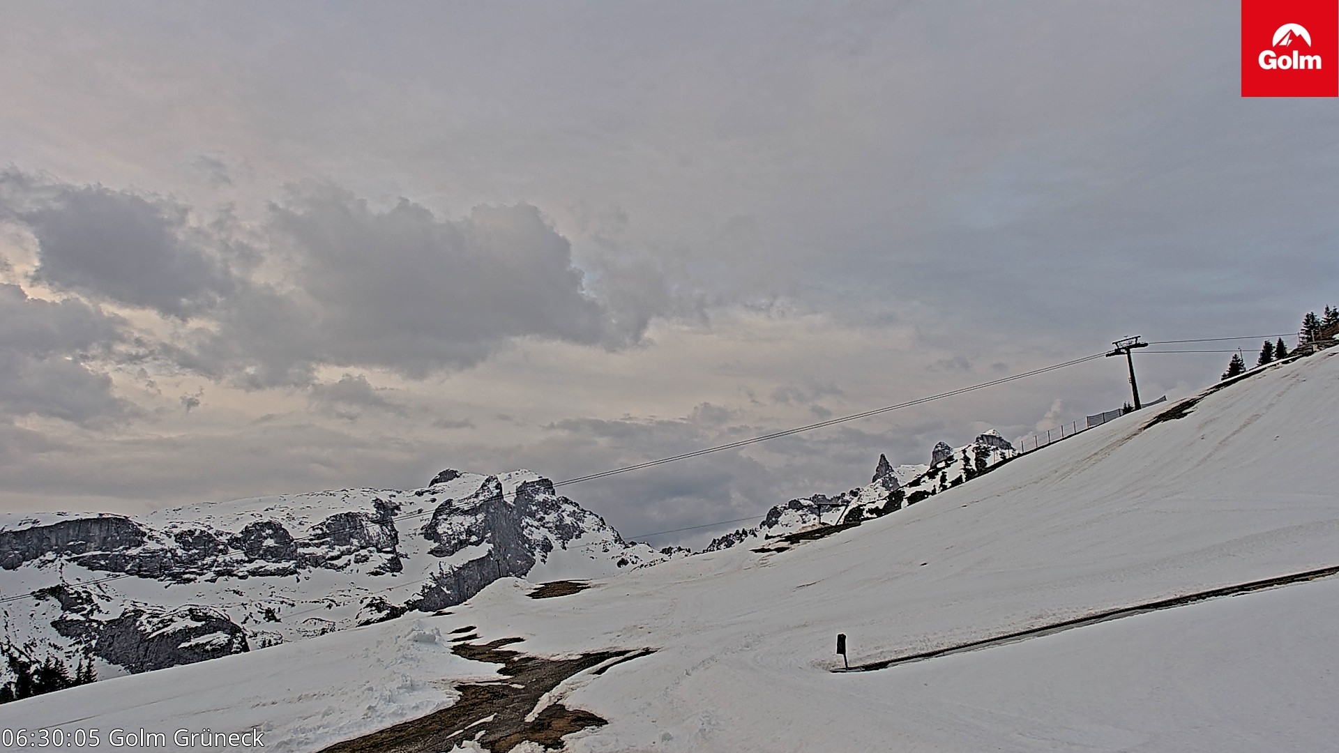 Archiv Foto Webcam Blick vom Golm auf die Tschaggunser Mittagsspitze