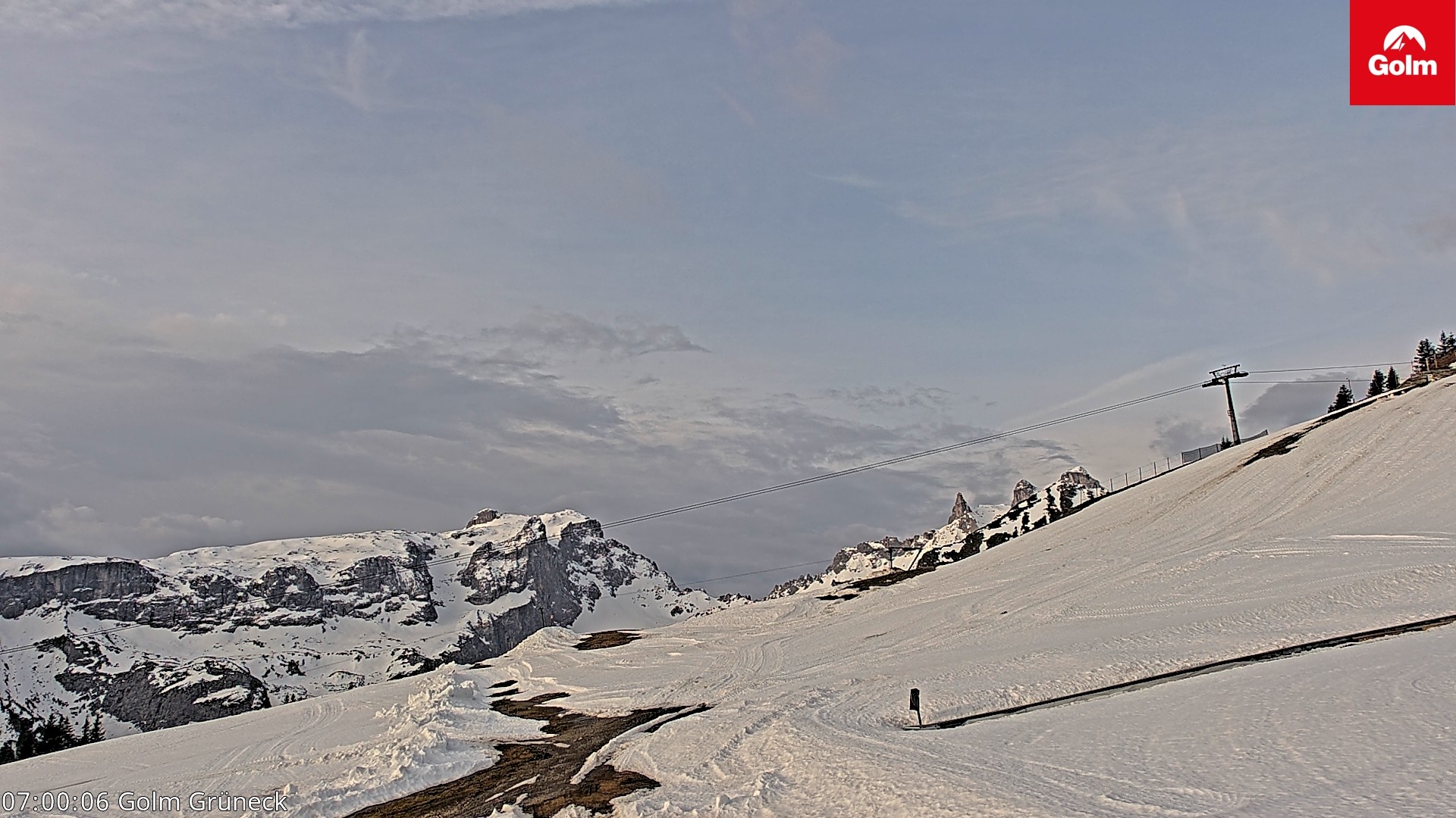 Archiv Foto Webcam Blick vom Golm auf die Tschaggunser Mittagsspitze