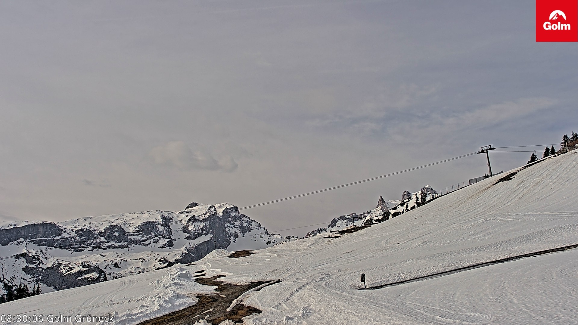 Archiv Foto Webcam Blick vom Golm auf die Tschaggunser Mittagsspitze