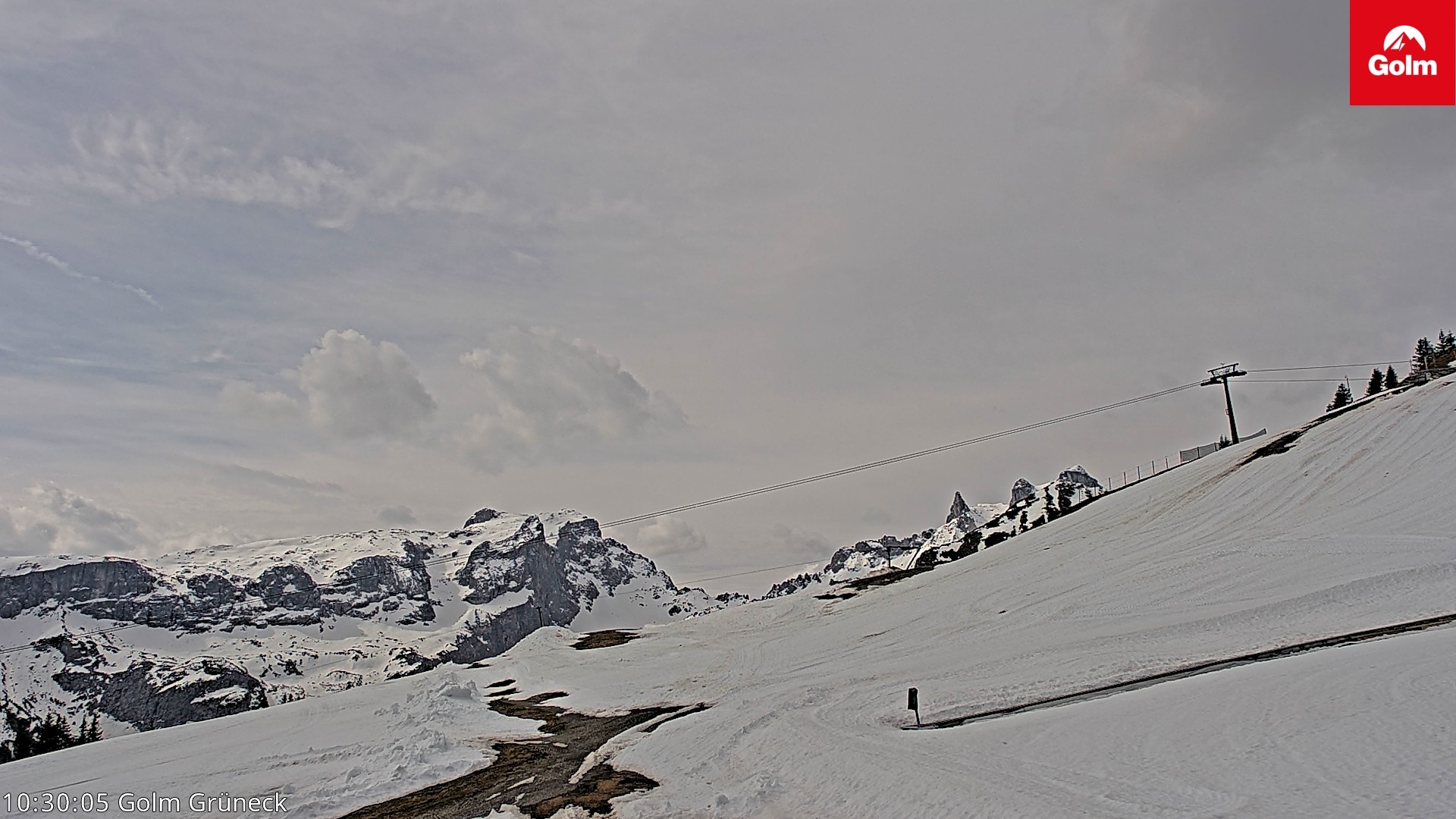 Archiv Foto Webcam Blick vom Golm auf die Tschaggunser Mittagsspitze