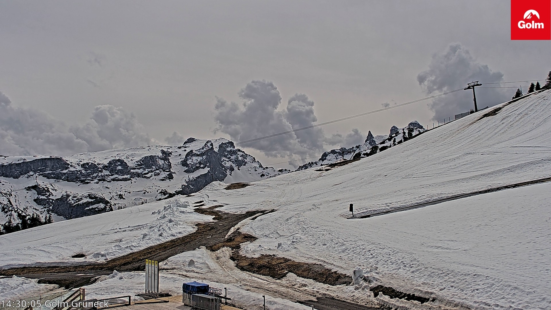Archiv Foto Webcam Blick vom Golm auf die Tschaggunser Mittagsspitze