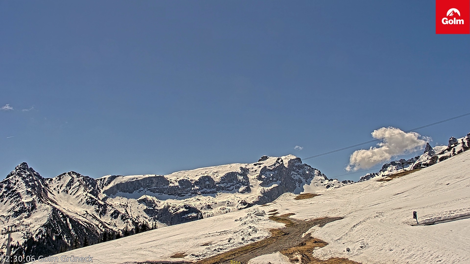 Archiv Foto Webcam Blick vom Golm auf die Tschaggunser Mittagsspitze