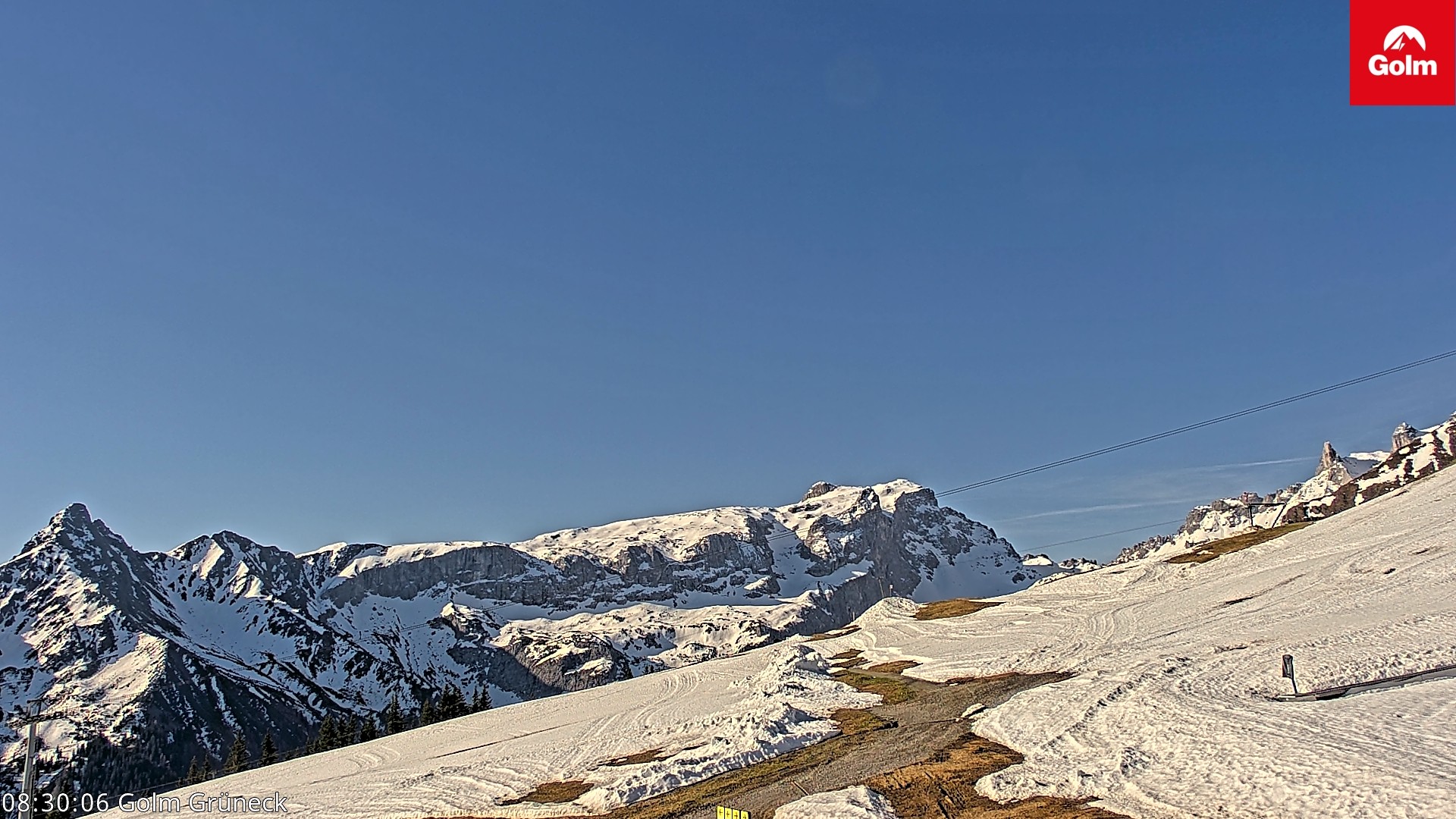 Archiv Foto Webcam Blick vom Golm auf die Tschaggunser Mittagsspitze