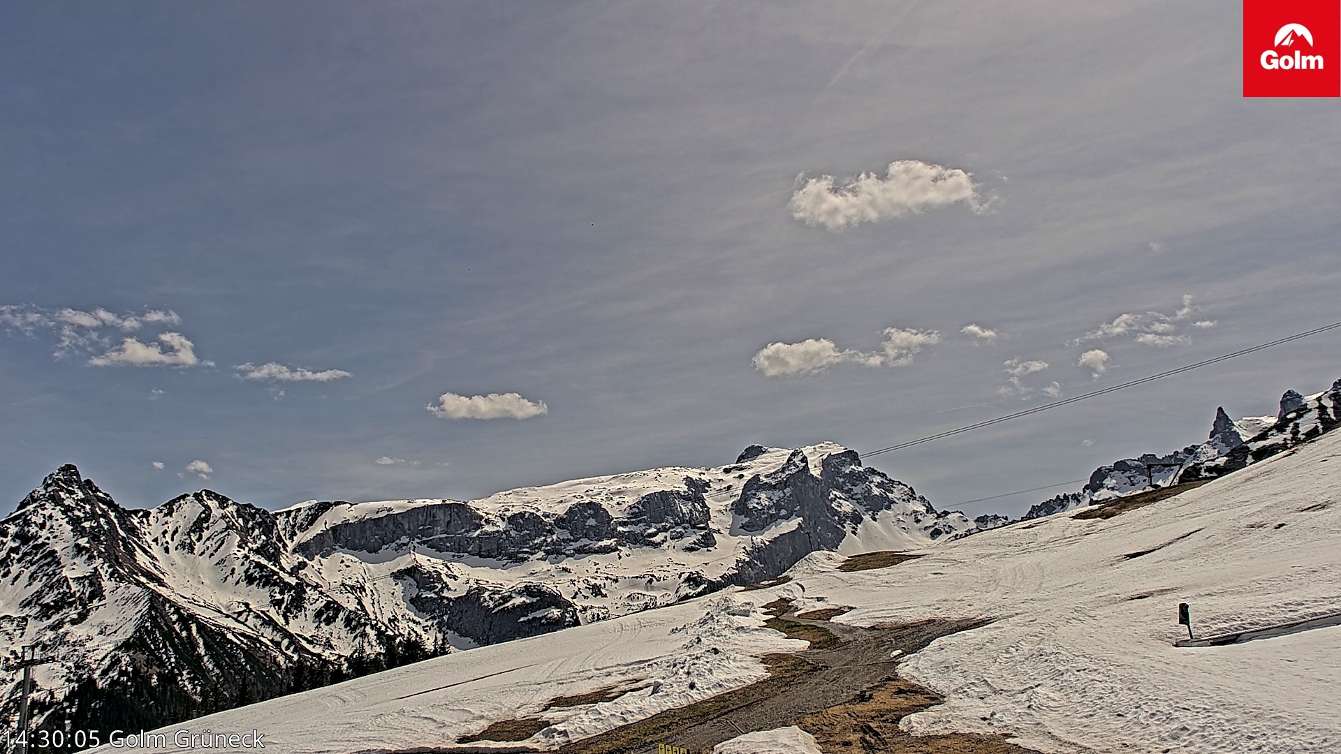 Archiv Foto Webcam Blick vom Golm auf die Tschaggunser Mittagsspitze