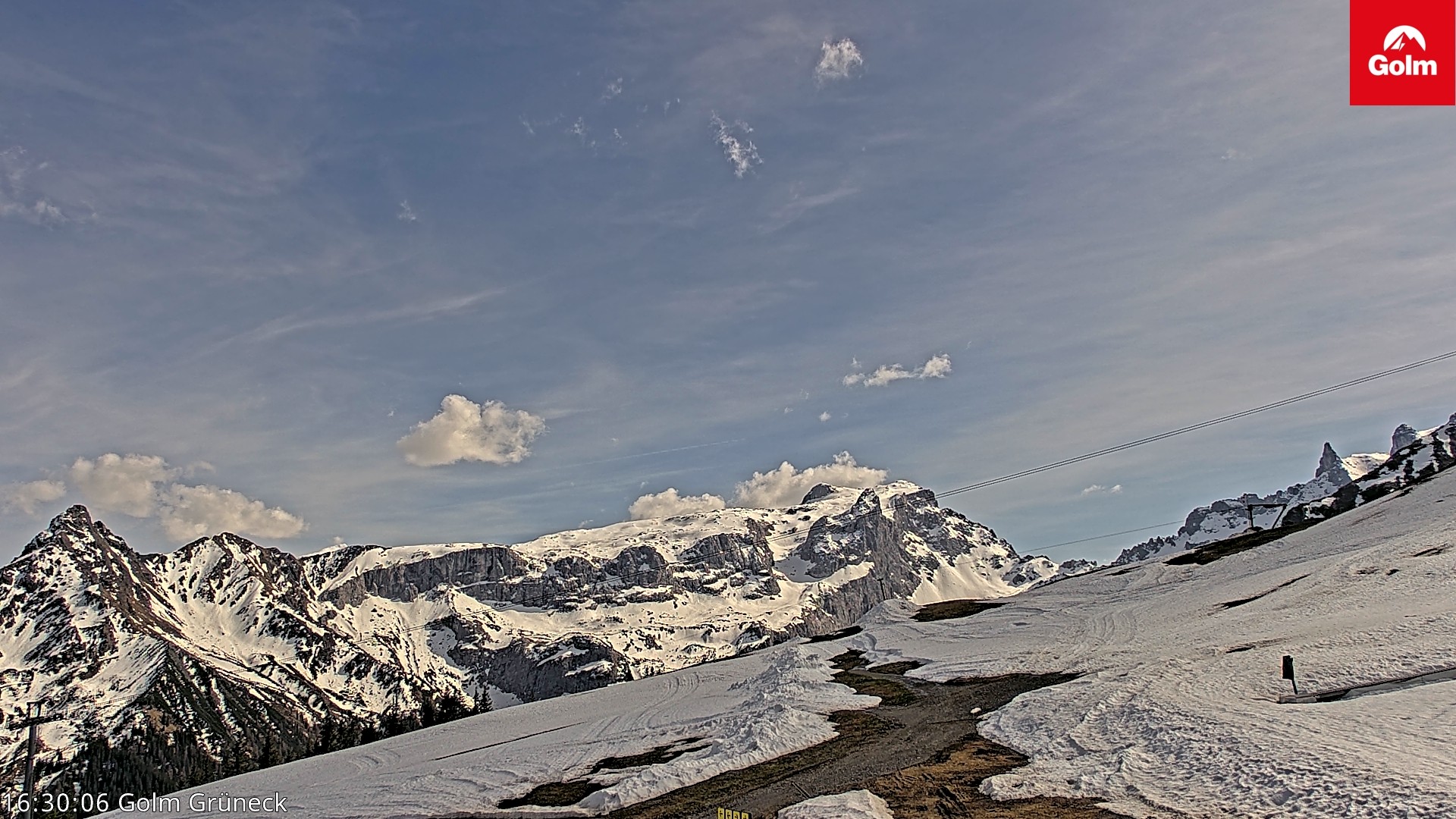 Archiv Foto Webcam Blick vom Golm auf die Tschaggunser Mittagsspitze