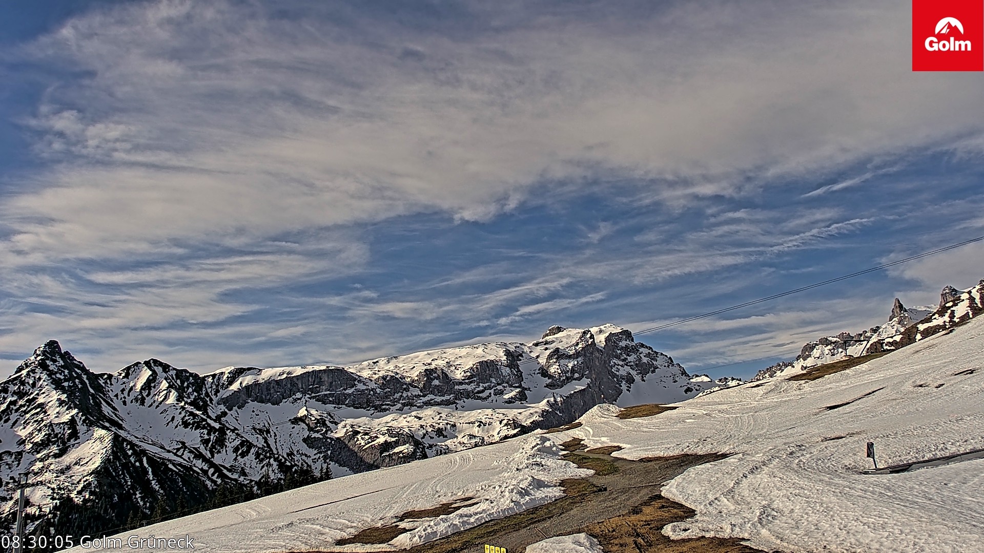 Archiv Foto Webcam Blick vom Golm auf die Tschaggunser Mittagsspitze
