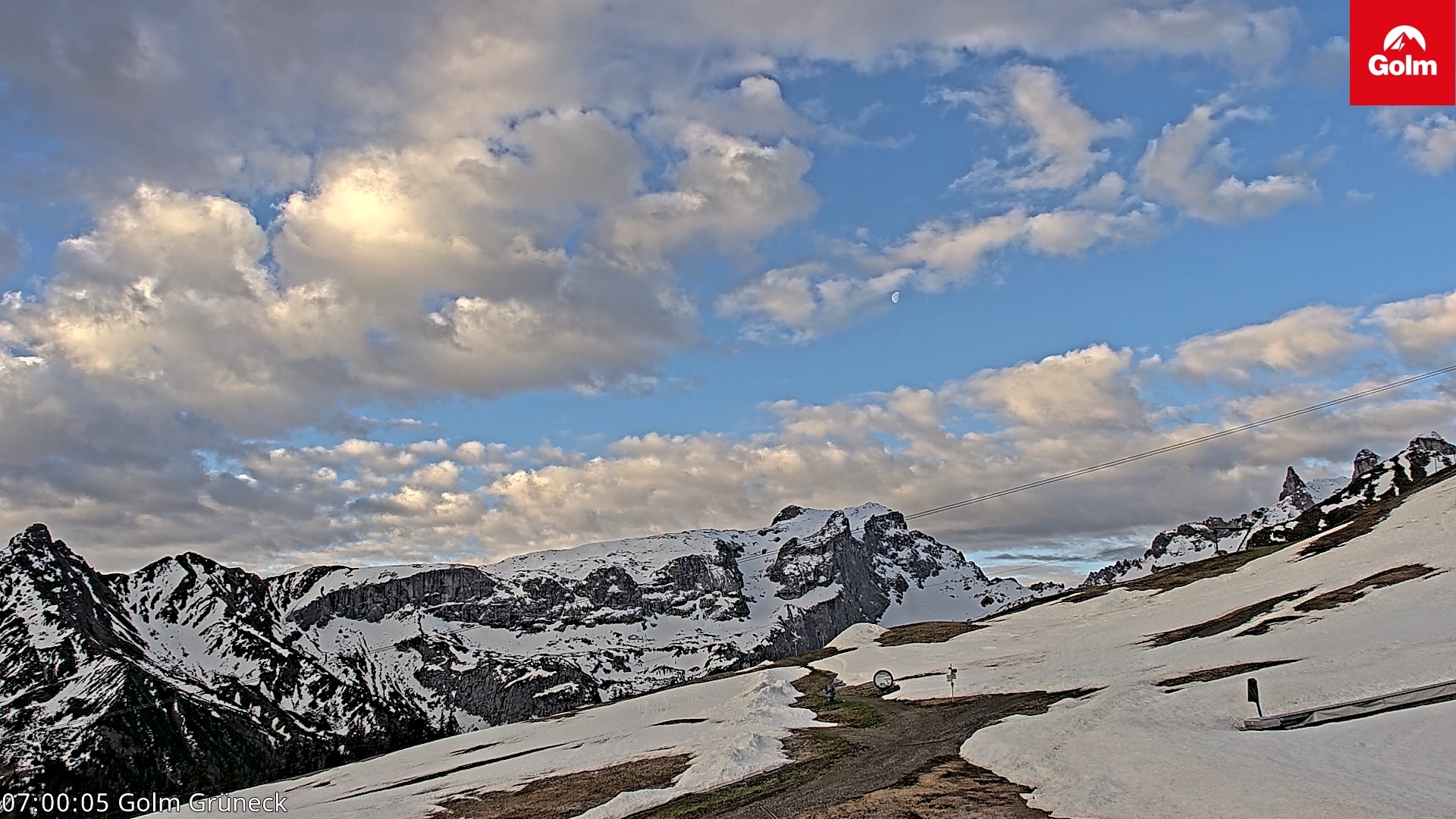 Archiv Foto Webcam Blick vom Golm auf die Tschaggunser Mittagsspitze