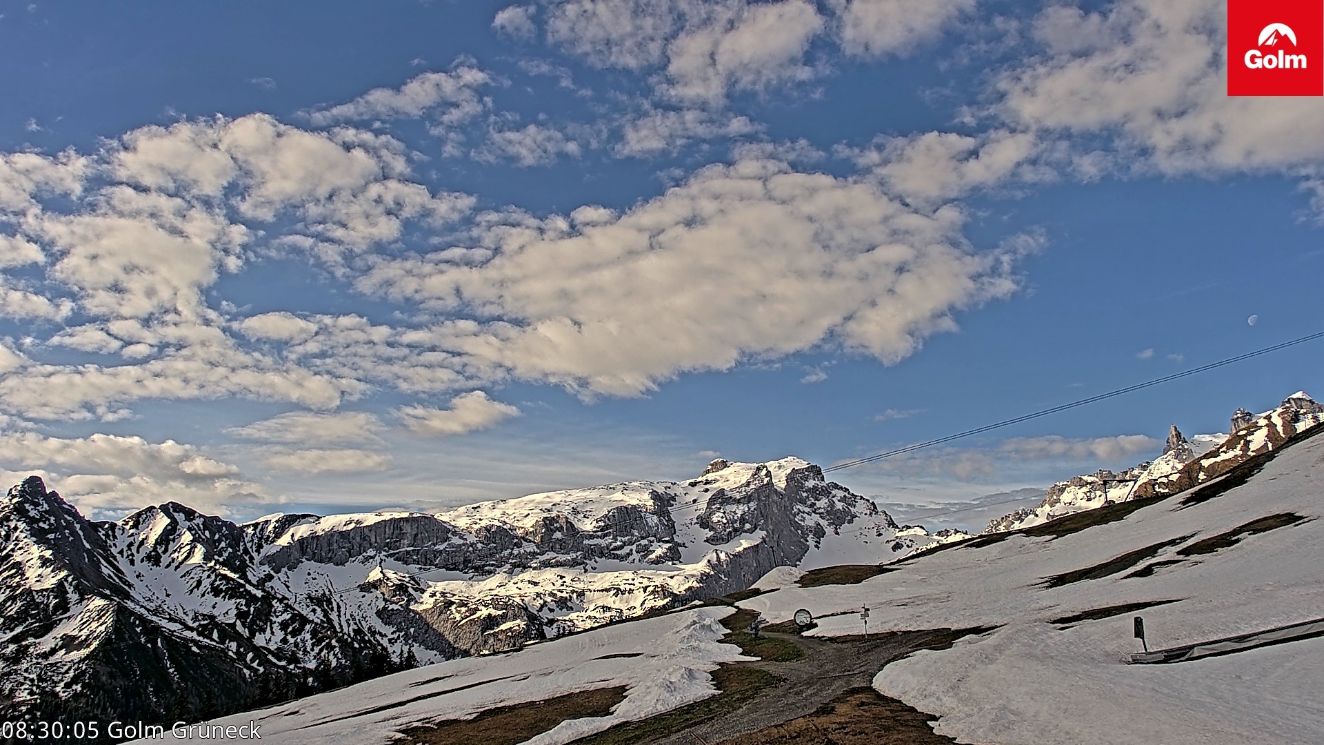 Archiv Foto Webcam Blick vom Golm auf die Tschaggunser Mittagsspitze