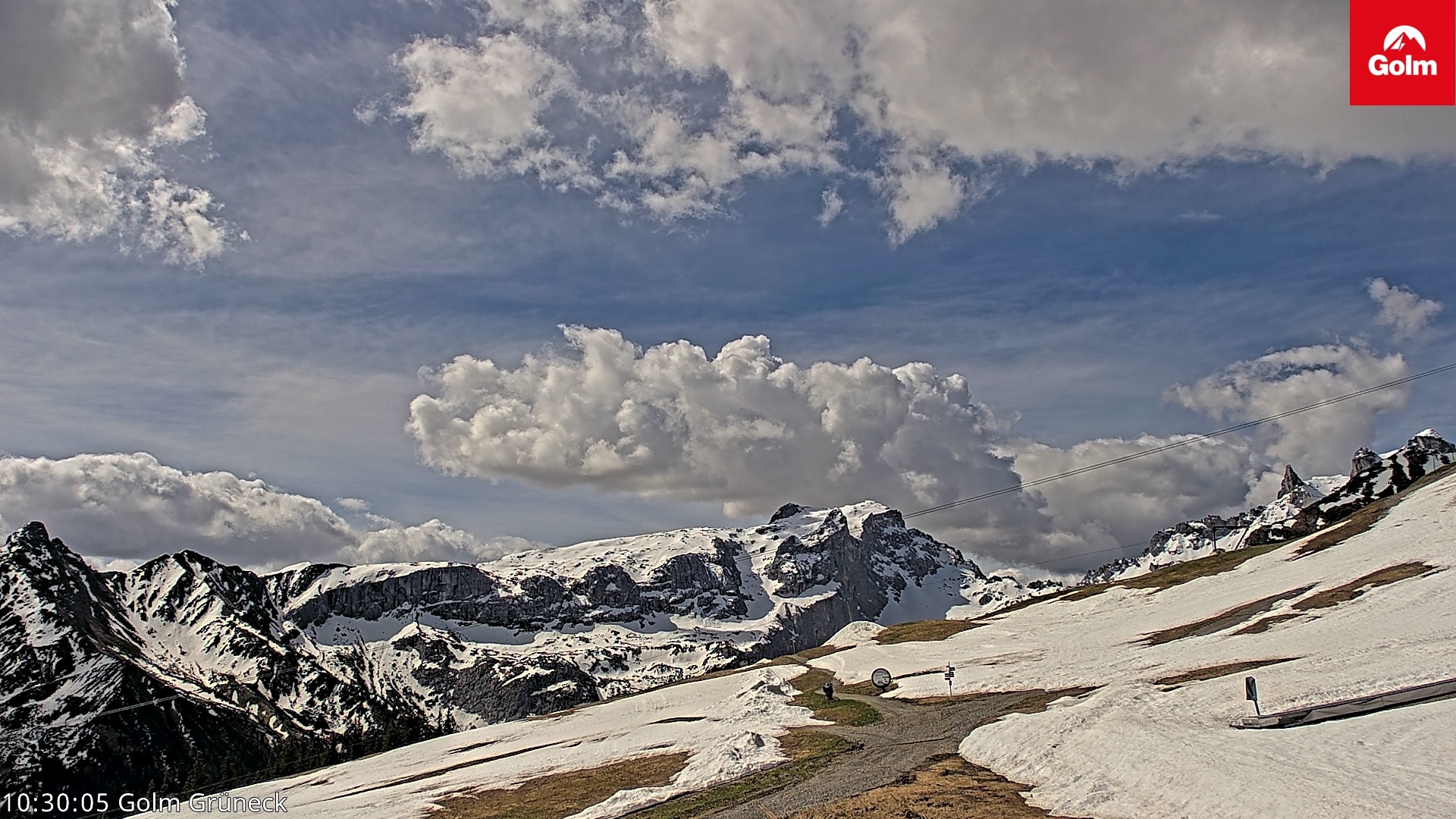 Archived image Webcam View Tschagguns Mittagsspitze from Golm