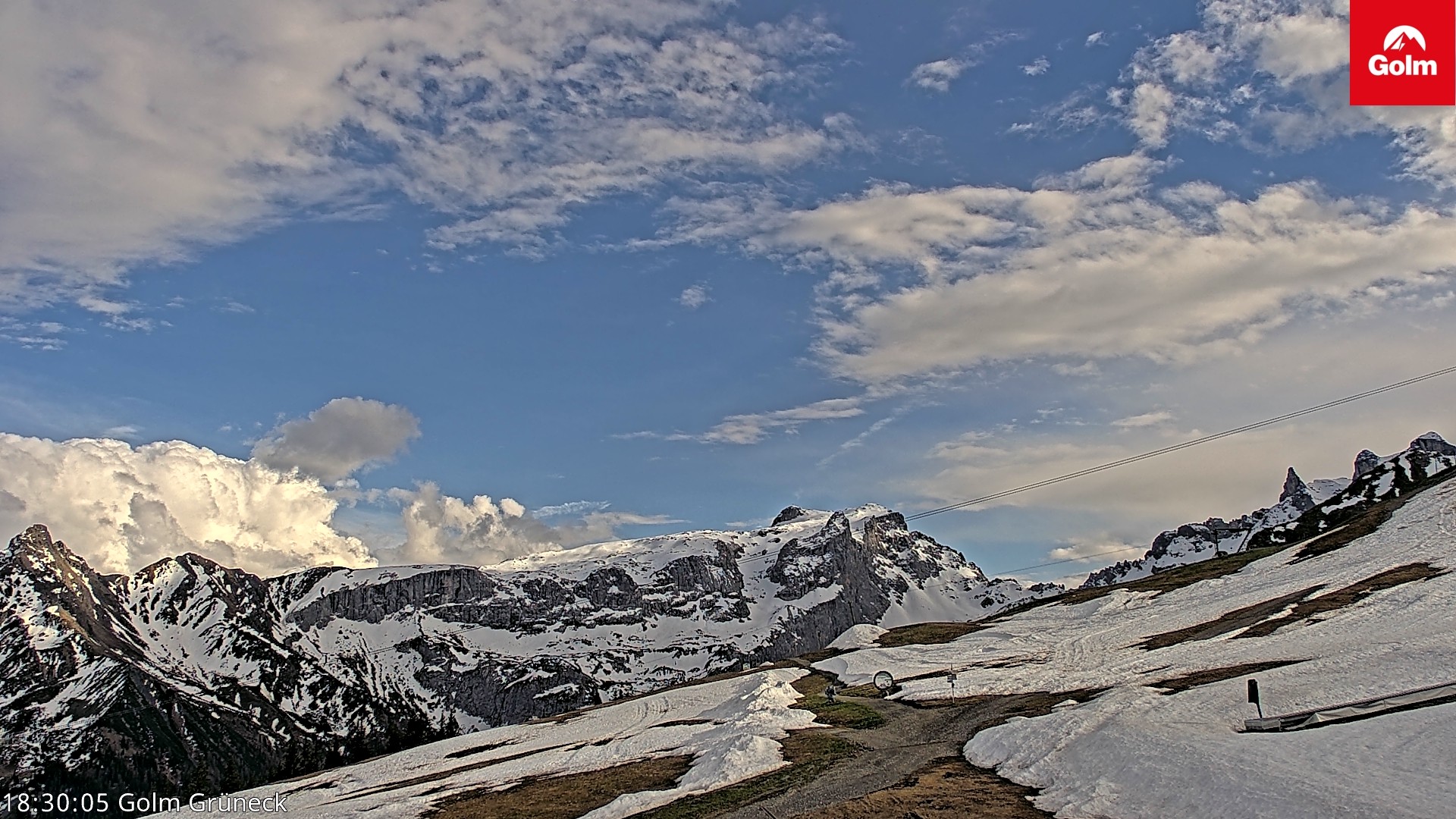 Archived image Webcam View Tschagguns Mittagsspitze from Golm