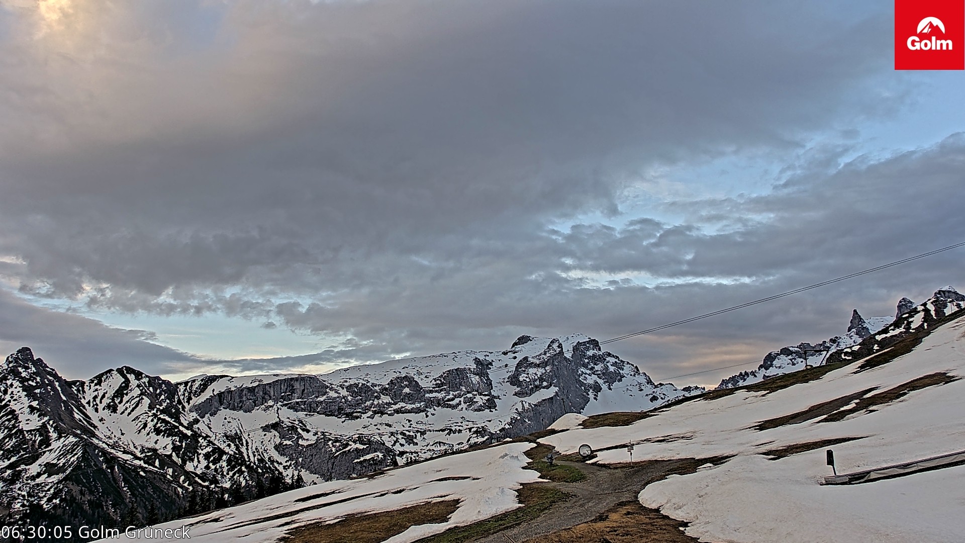 Archiv Foto Webcam Blick vom Golm auf die Tschaggunser Mittagsspitze