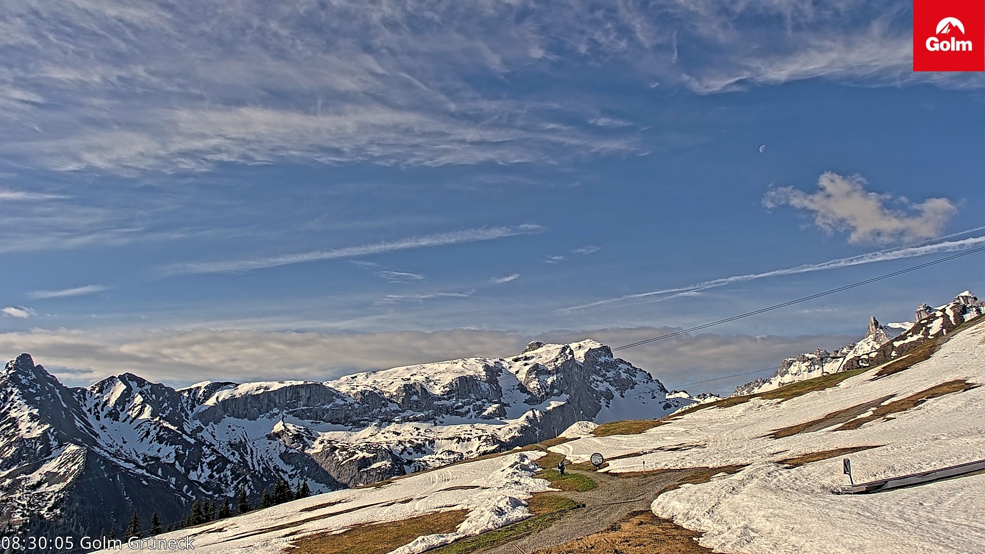 Archiv Foto Webcam Blick vom Golm auf die Tschaggunser Mittagsspitze
