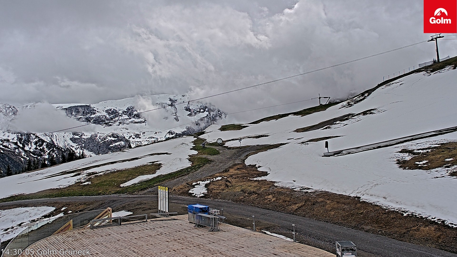 Archiv Foto Webcam Blick vom Golm auf die Tschaggunser Mittagsspitze