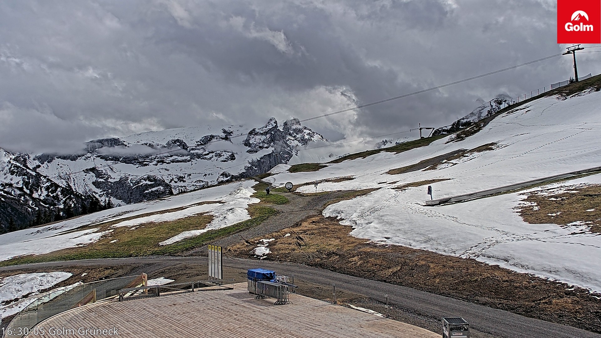 Archiv Foto Webcam Blick vom Golm auf die Tschaggunser Mittagsspitze