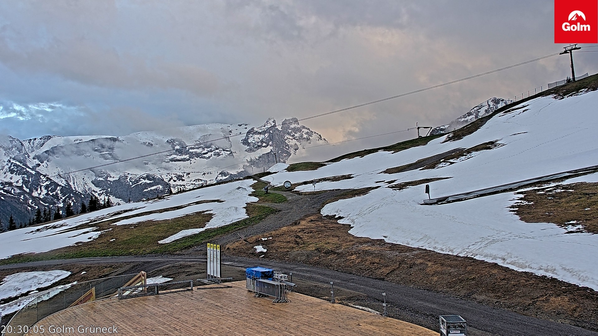 Archiv Foto Webcam Blick vom Golm auf die Tschaggunser Mittagsspitze
