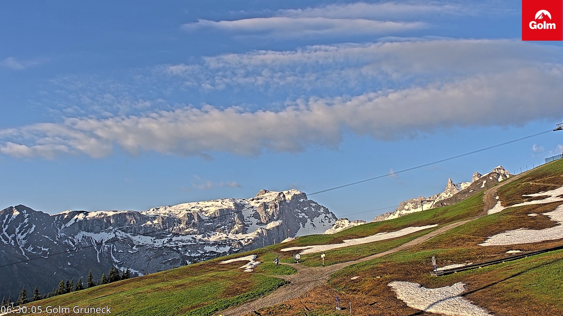 Archived image Webcam View Tschagguns Mittagsspitze from Golm