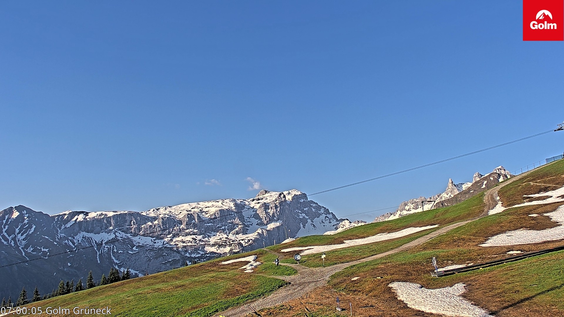 Archived image Webcam View Tschagguns Mittagsspitze from Golm