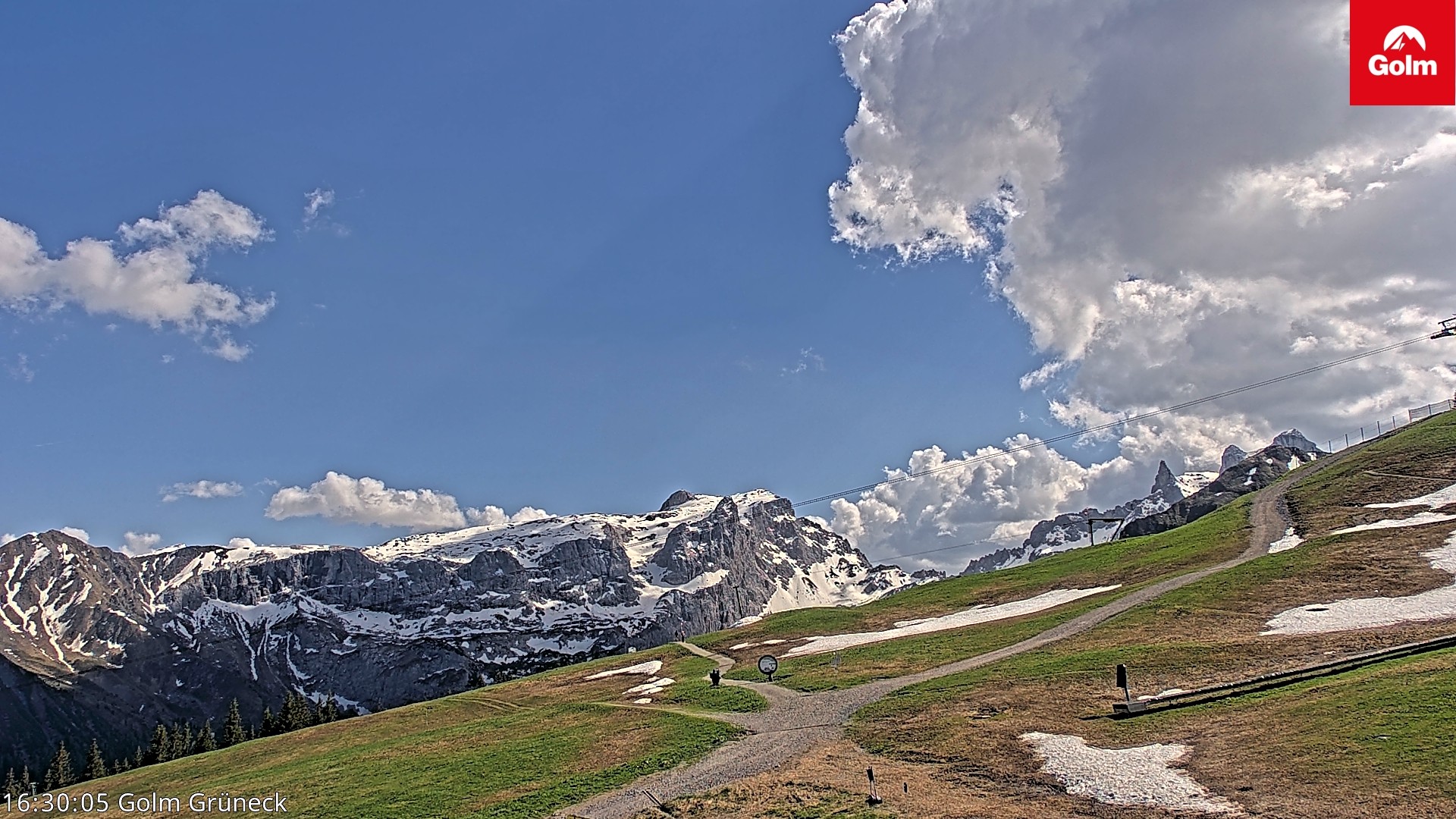 Archived image Webcam View Tschagguns Mittagsspitze from Golm