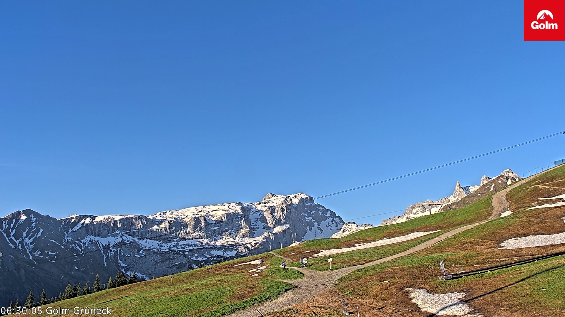 Archived image Webcam View Tschagguns Mittagsspitze from Golm