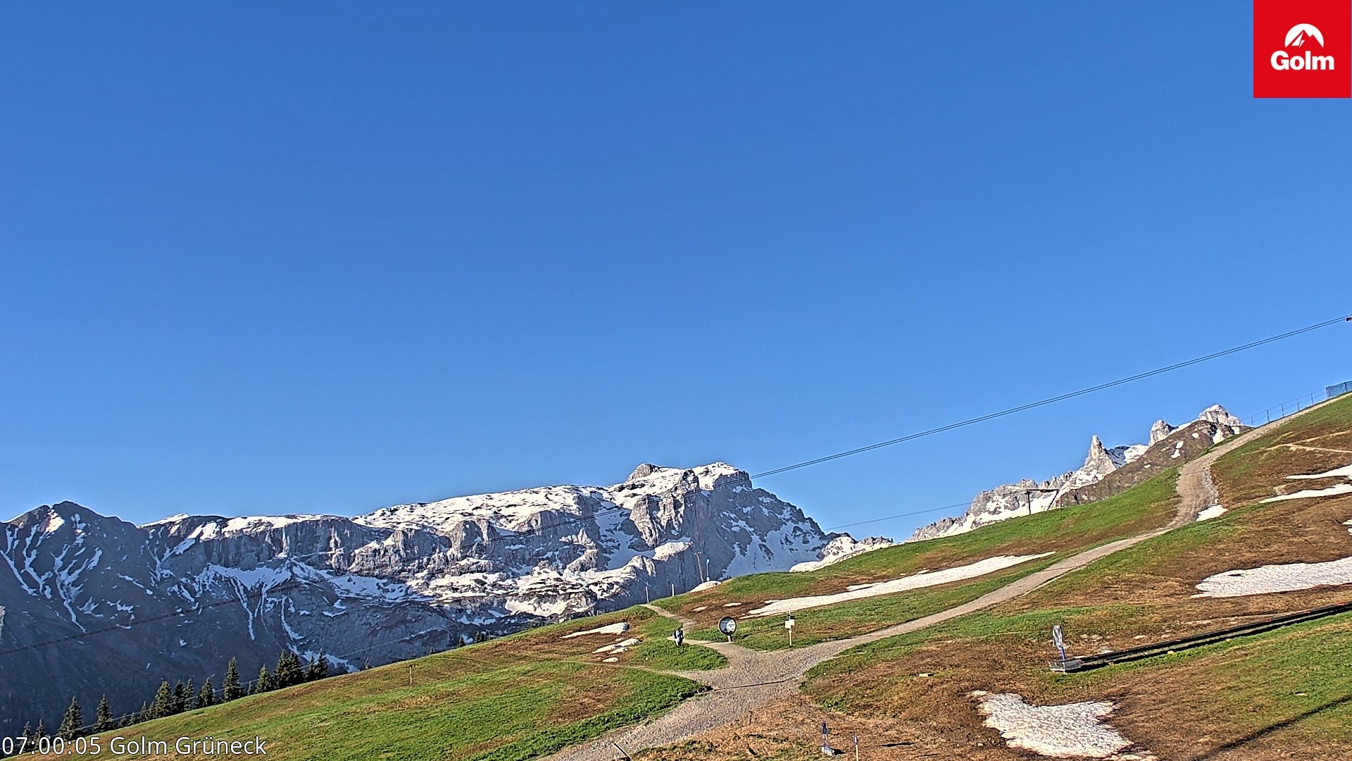 Archived image Webcam View Tschagguns Mittagsspitze from Golm