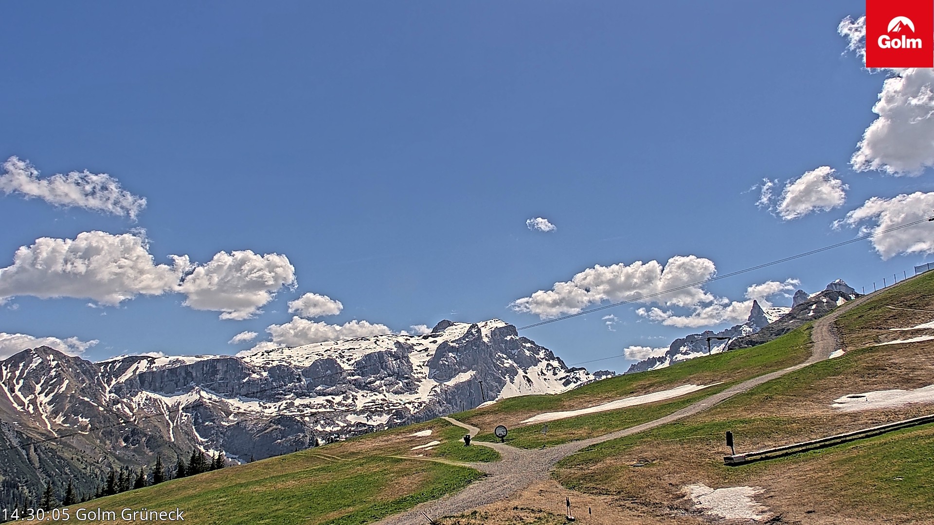 Archived image Webcam View Tschagguns Mittagsspitze from Golm