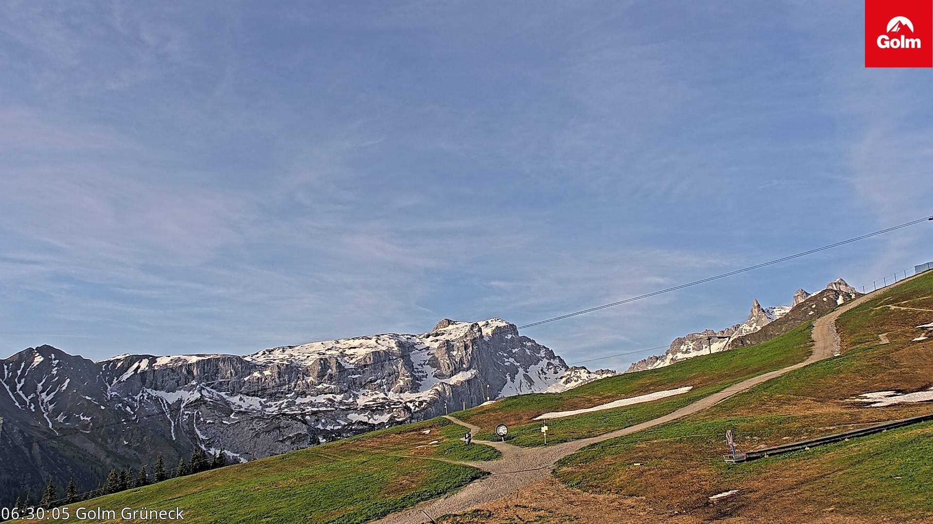 Archiv Foto Webcam Blick vom Golm auf die Tschaggunser Mittagsspitze