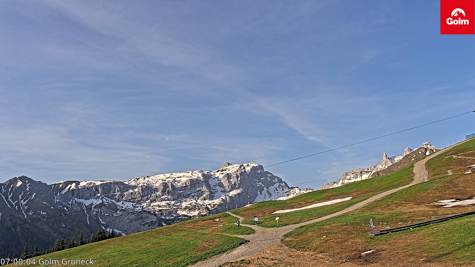 Archiv Foto Webcam Blick vom Golm auf die Tschaggunser Mittagsspitze