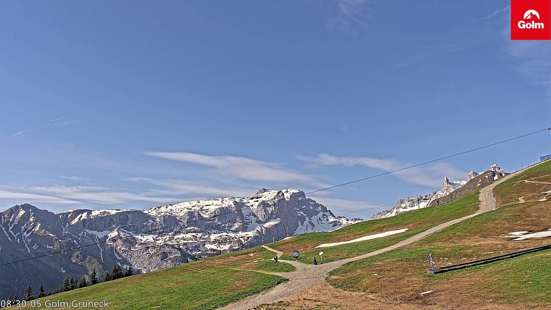 Archiv Foto Webcam Blick vom Golm auf die Tschaggunser Mittagsspitze