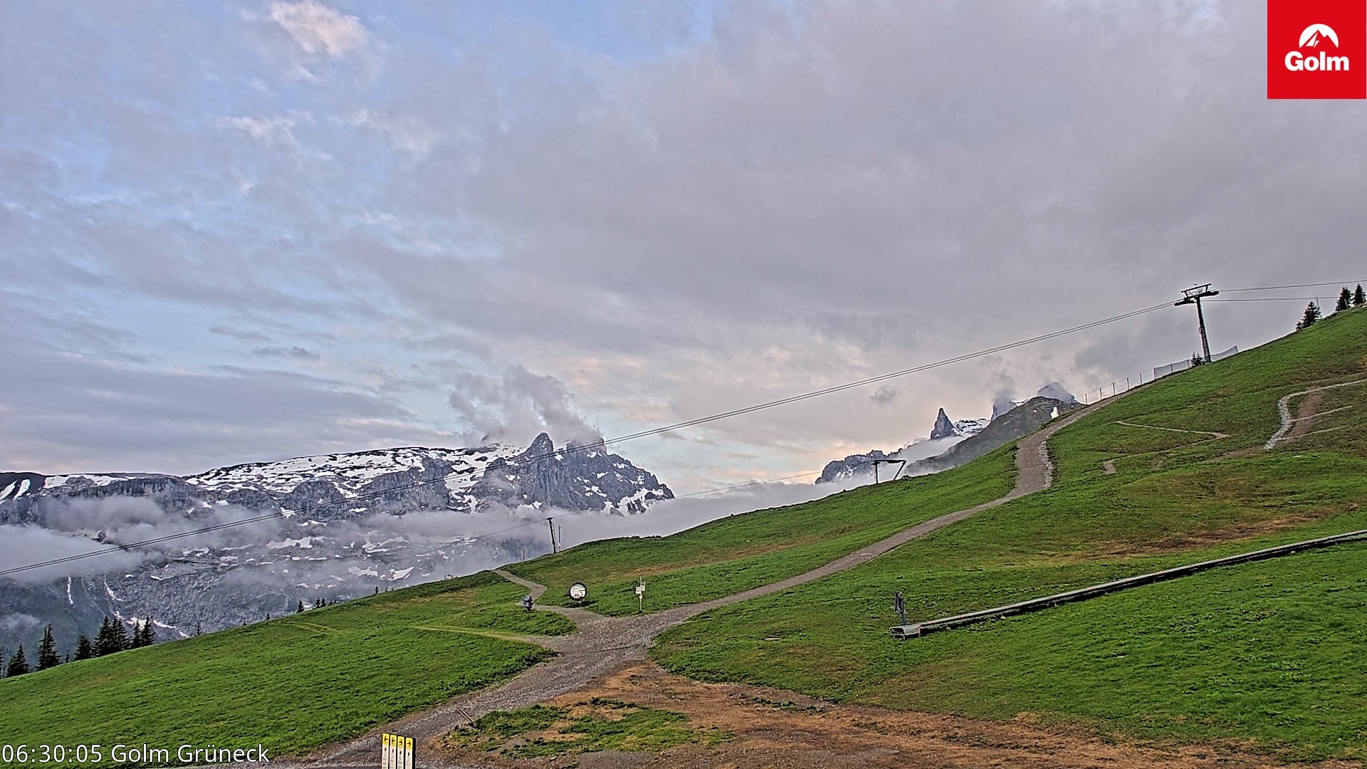 Archiv Foto Webcam Blick vom Golm auf die Tschaggunser Mittagsspitze
