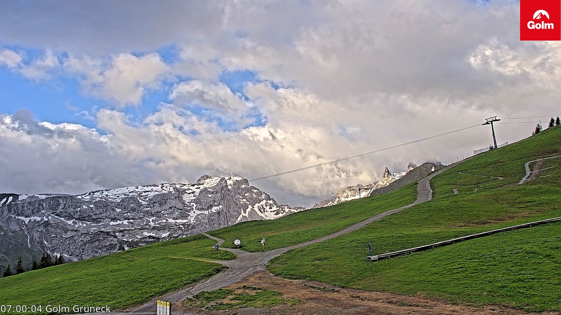 Archiv Foto Webcam Blick vom Golm auf die Tschaggunser Mittagsspitze