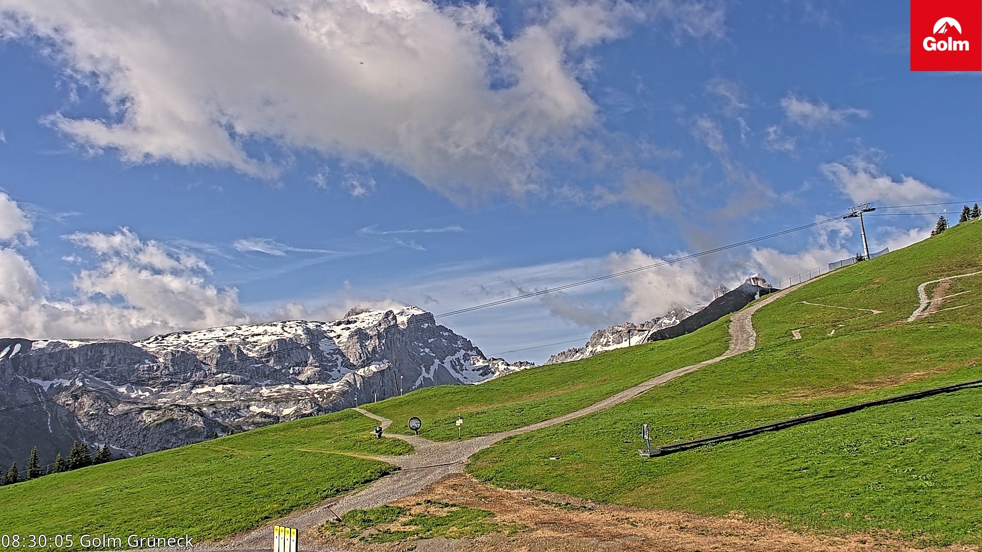 Archiv Foto Webcam Blick vom Golm auf die Tschaggunser Mittagsspitze