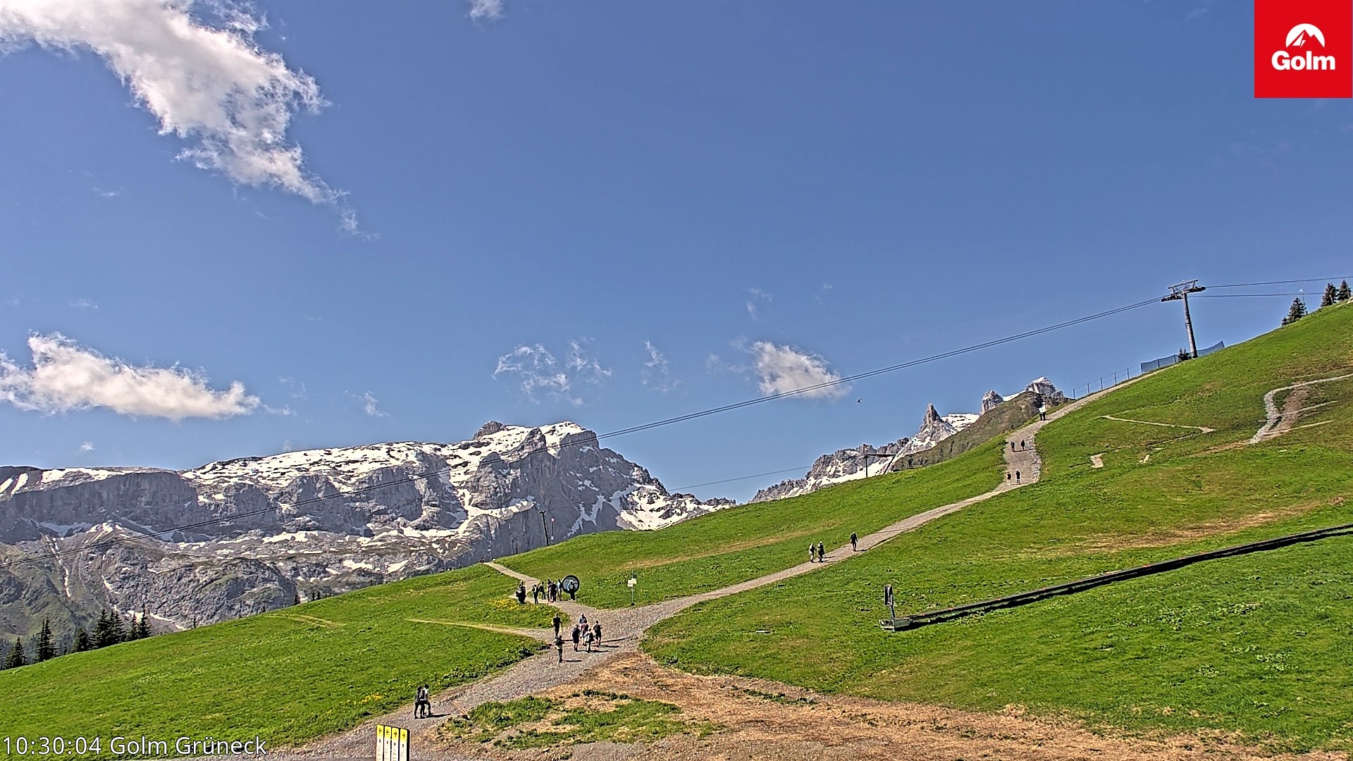 Archiv Foto Webcam Blick vom Golm auf die Tschaggunser Mittagsspitze